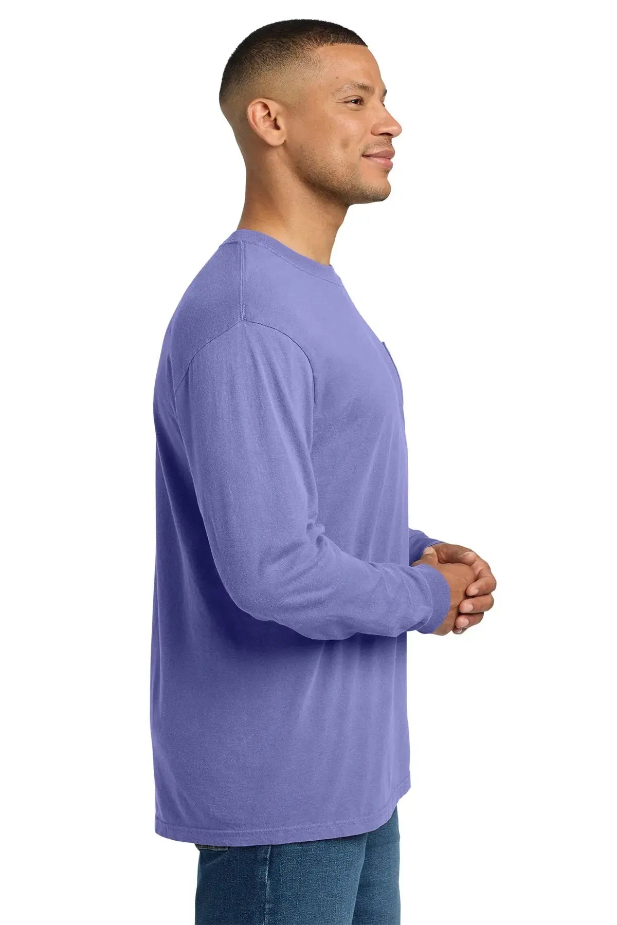 Comfort Colors® Heavyweight Ring Spun Long Sleeve Pocket Tee #4410 Game Over Merch
