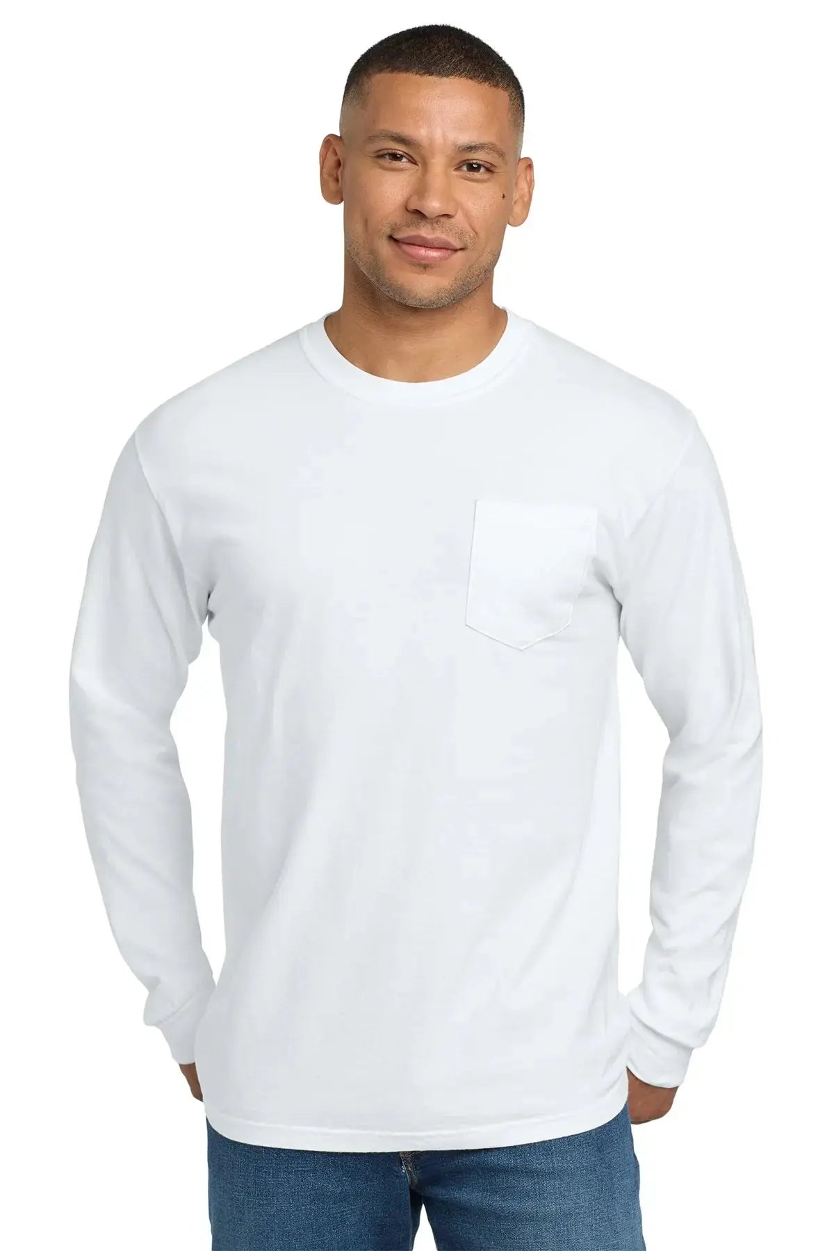 Comfort Colors® Heavyweight Ring Spun Long Sleeve Pocket Tee #4410 Game Over Merch
