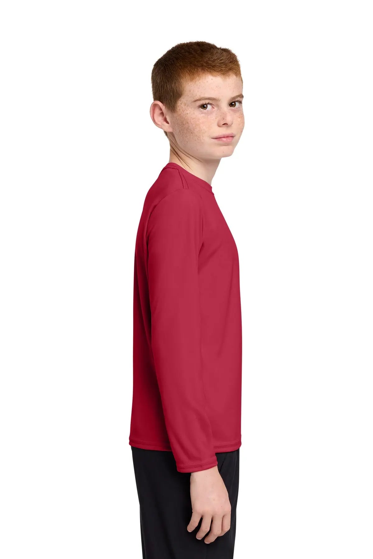 Port & Co™ Youth Long Sleeve Performance Tee with UPF #PC380YLS