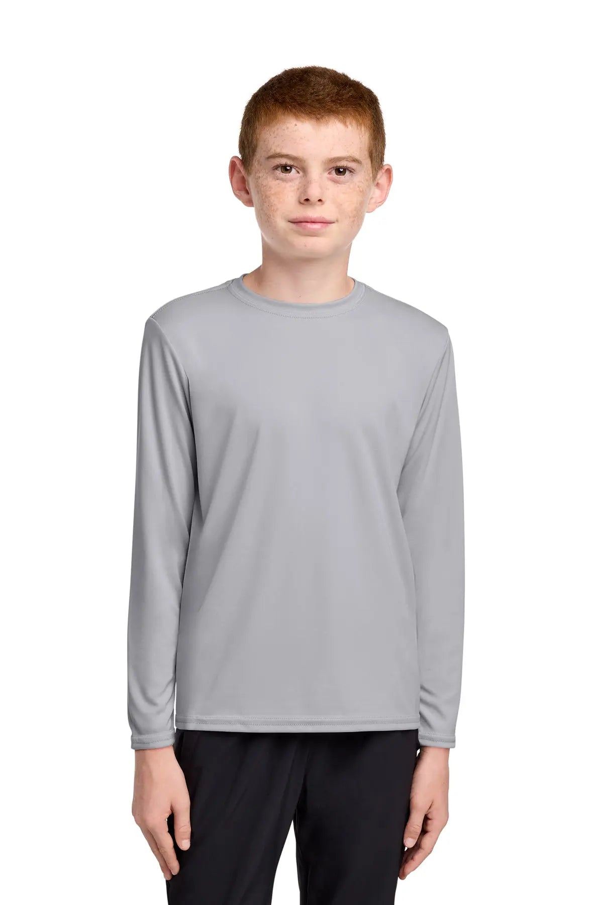 Port & Co™ Youth Long Sleeve Performance Tee with UPF #PC380YLS