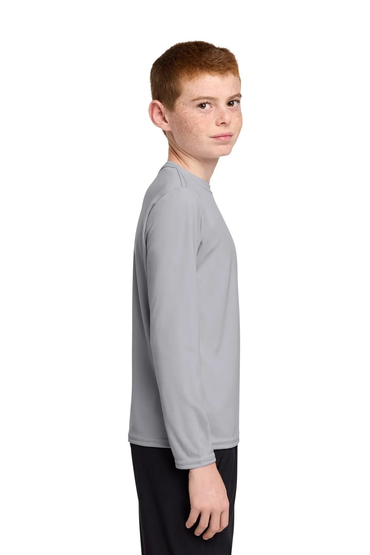 Port & Co™ Youth Long Sleeve Performance Tee with UPF #PC380YLS