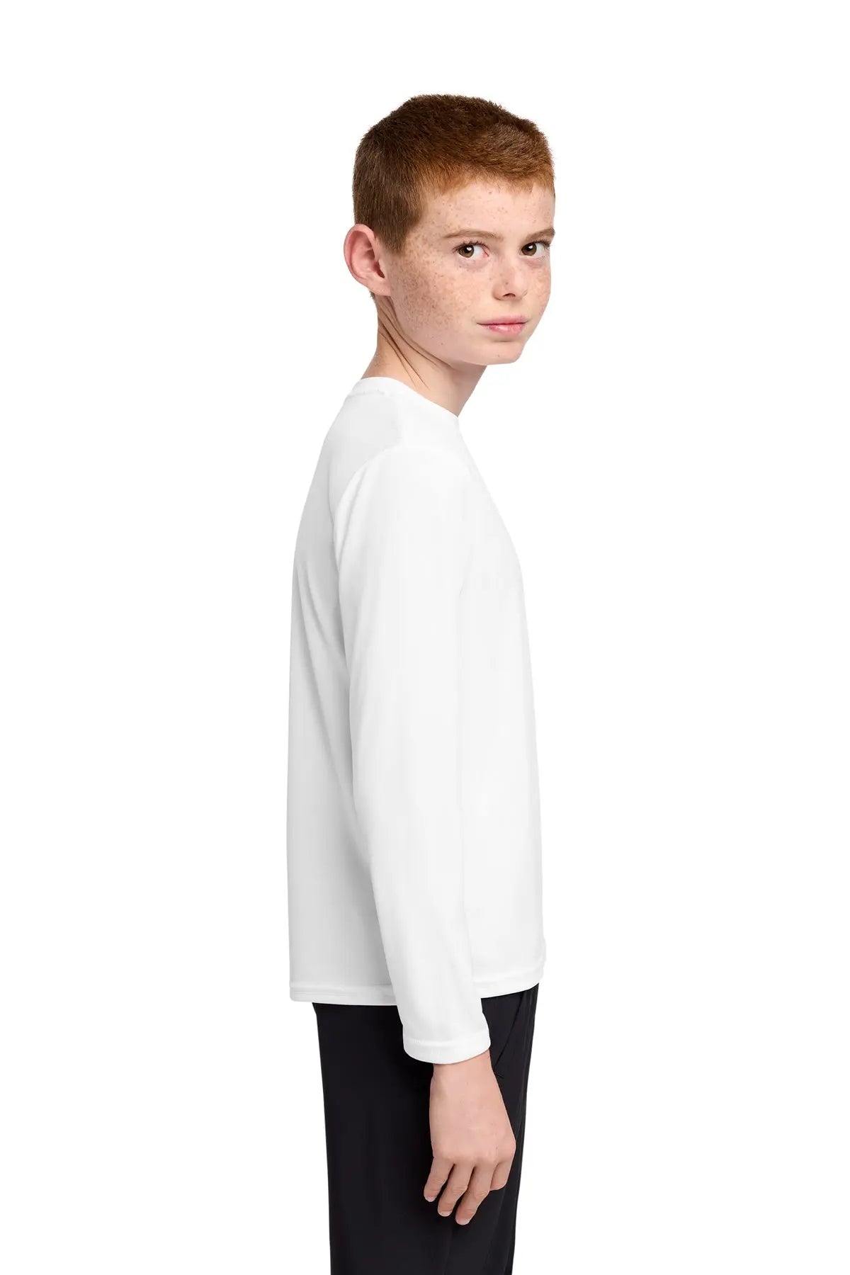 Port & Co™ Youth Long Sleeve Performance Tee with UPF #PC380YLS