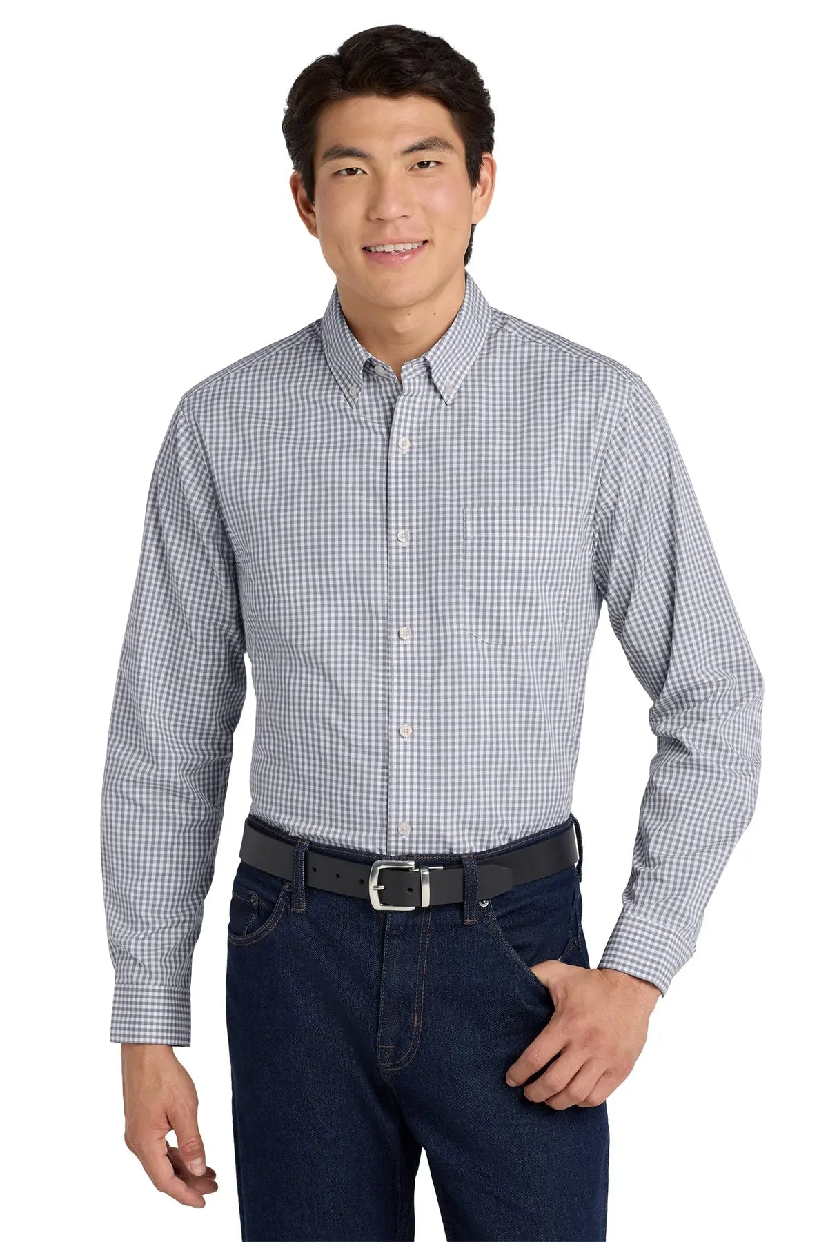 Port Authority® Broadcloth Gingham Easy Care Shirt #W644