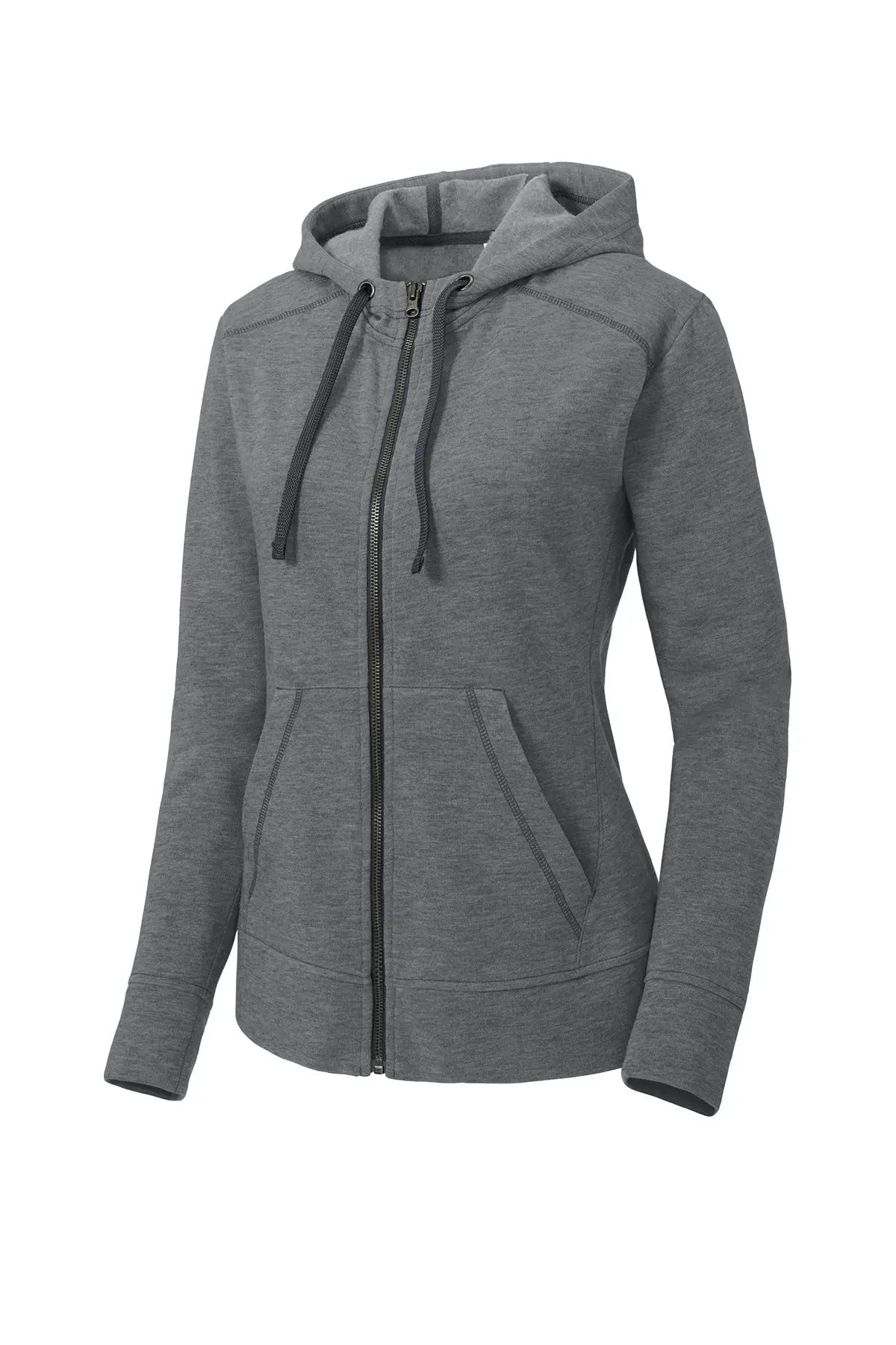 Sport-Tek® Women's PosiCharge® Tri-Blend Wicking Fleece Full-Zip Hooded Jacket #LST293