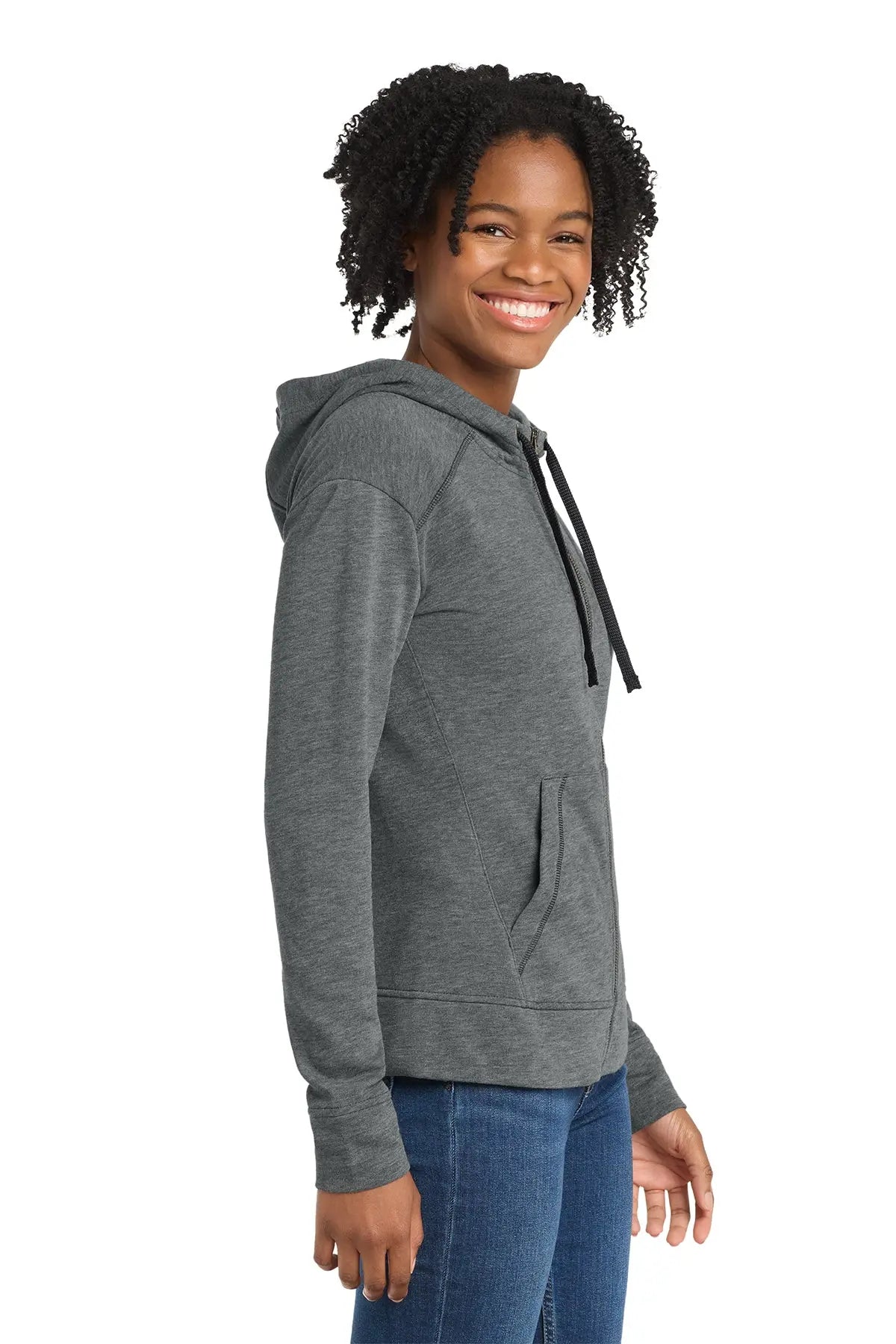 Sport-Tek® Women's PosiCharge® Tri-Blend Wicking Fleece Full-Zip Hooded Jacket #LST293