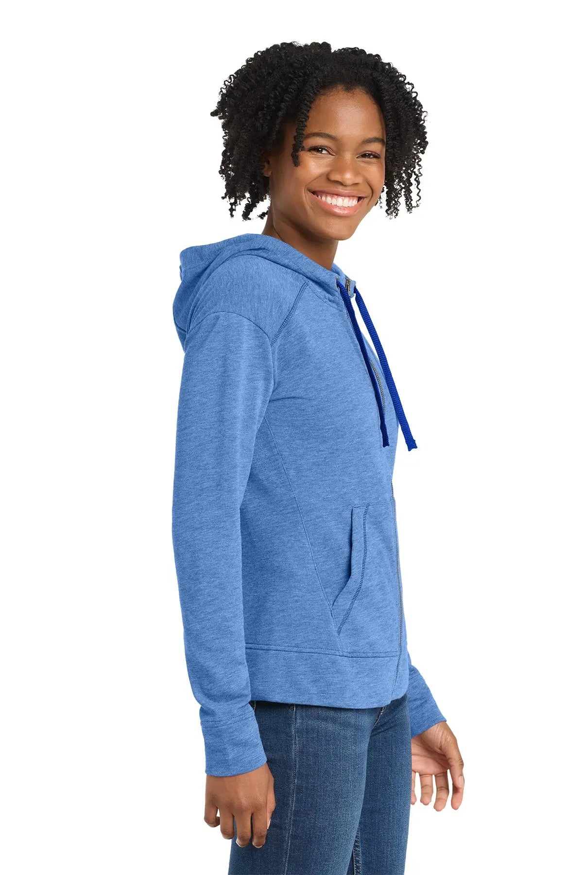 Sport-Tek® Women's PosiCharge® Tri-Blend Wicking Fleece Full-Zip Hooded Jacket #LST293