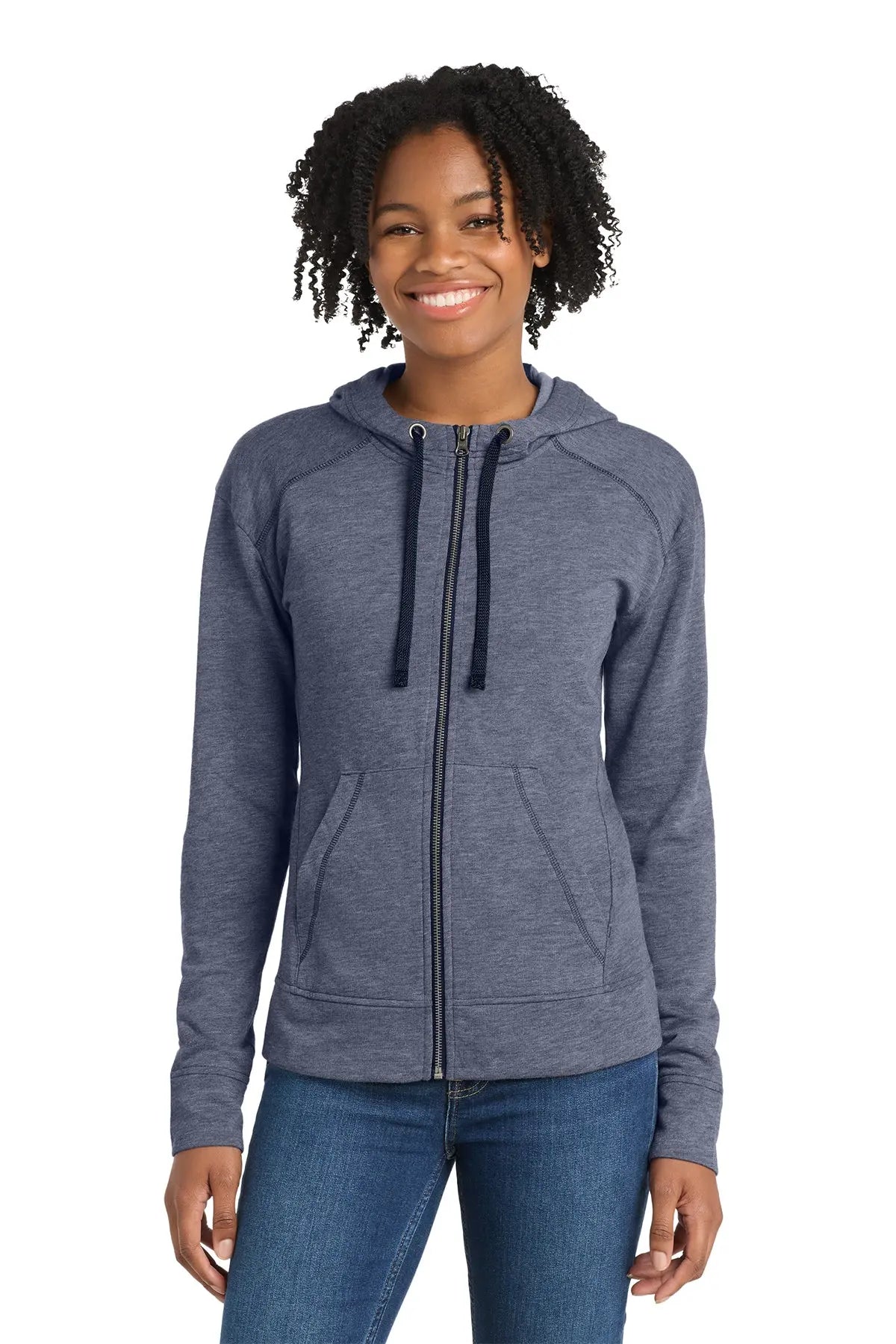 Sport-Tek® Women's PosiCharge® Tri-Blend Wicking Fleece Full-Zip Hooded Jacket #LST293