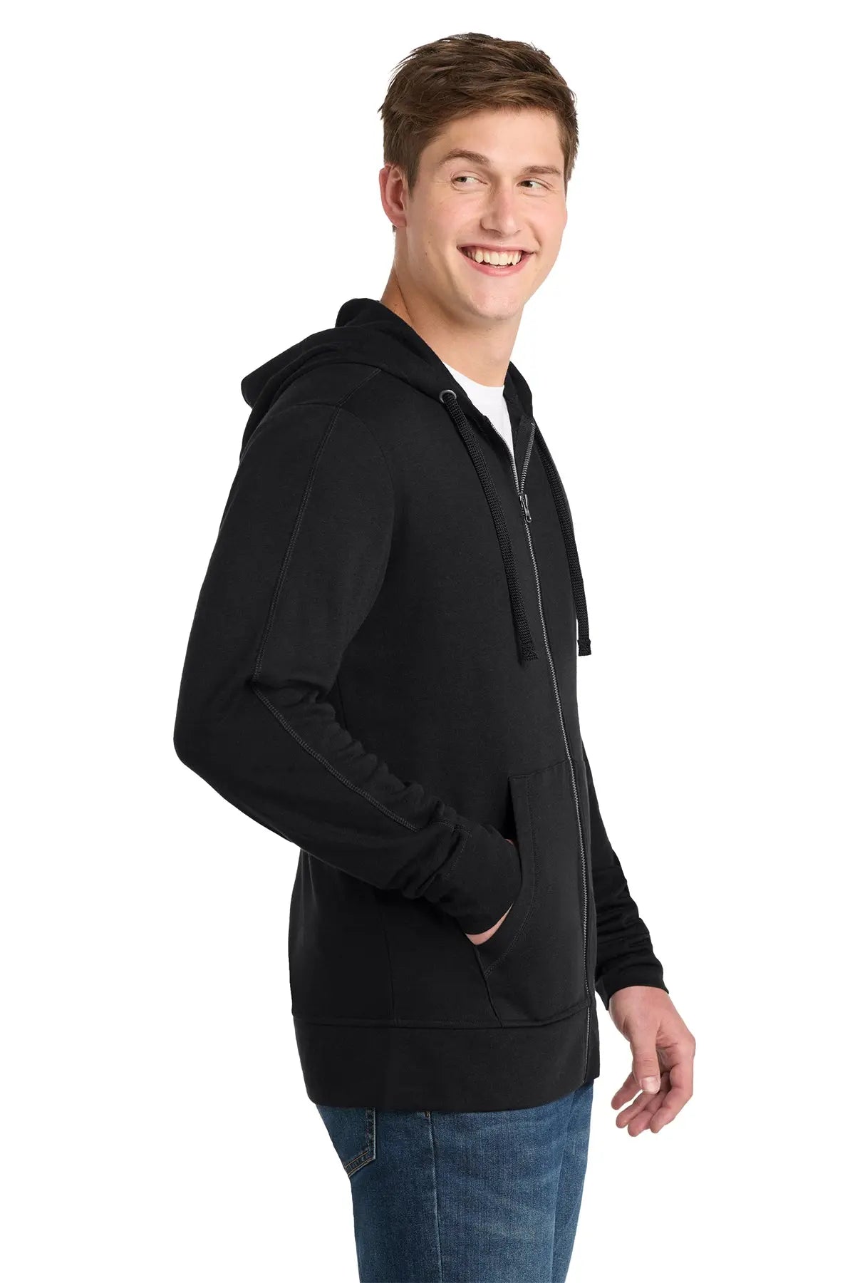 Sport-Tek® PosiCharge® Tri-Blend Wicking Fleece Full-Zip Hooded Jacket #ST293