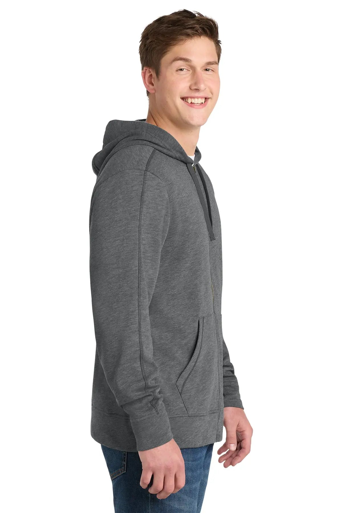 Sport-Tek® PosiCharge® Tri-Blend Wicking Fleece Full-Zip Hooded Jacket #ST293