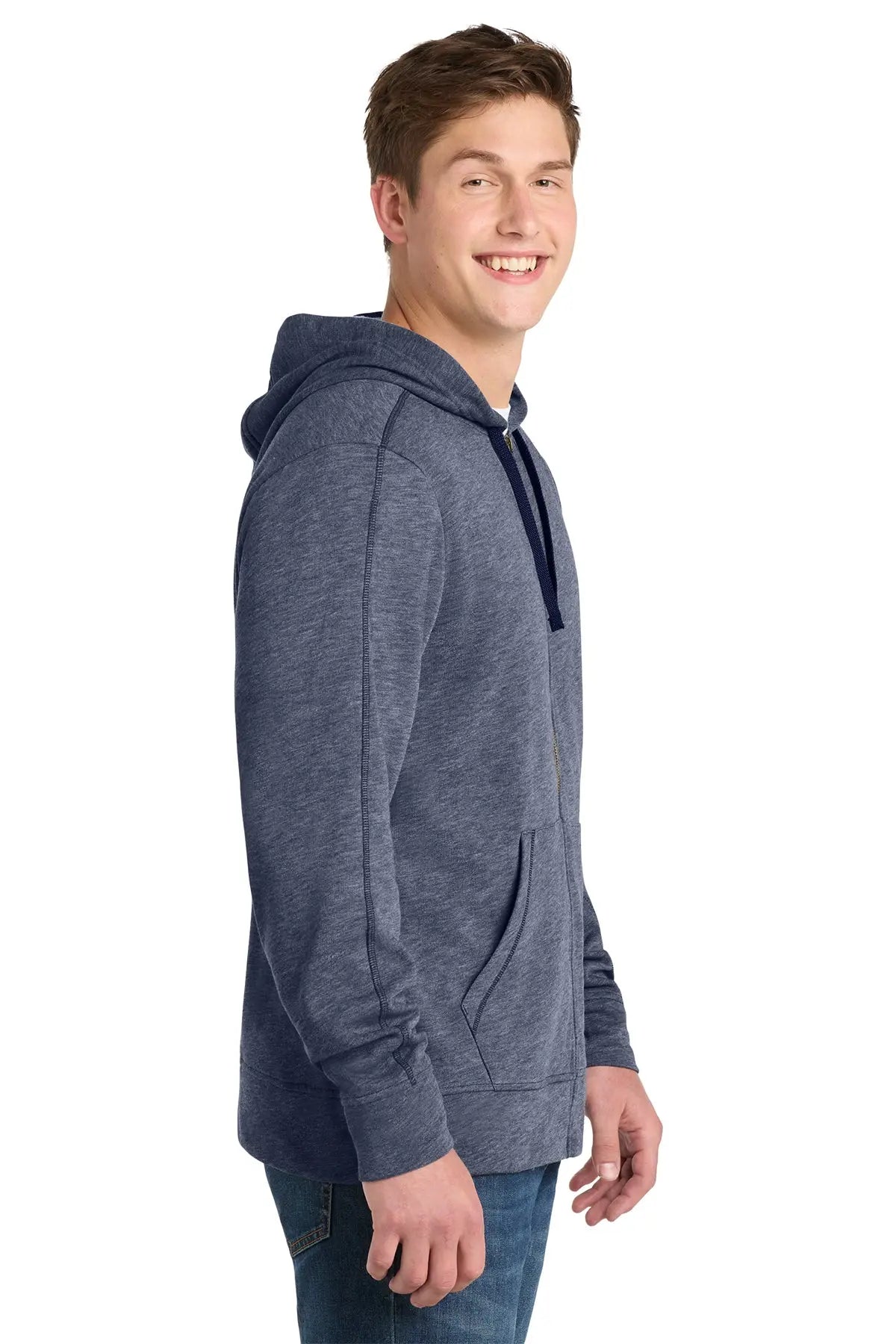 Sport-Tek® PosiCharge® Tri-Blend Wicking Fleece Full-Zip Hooded Jacket #ST293