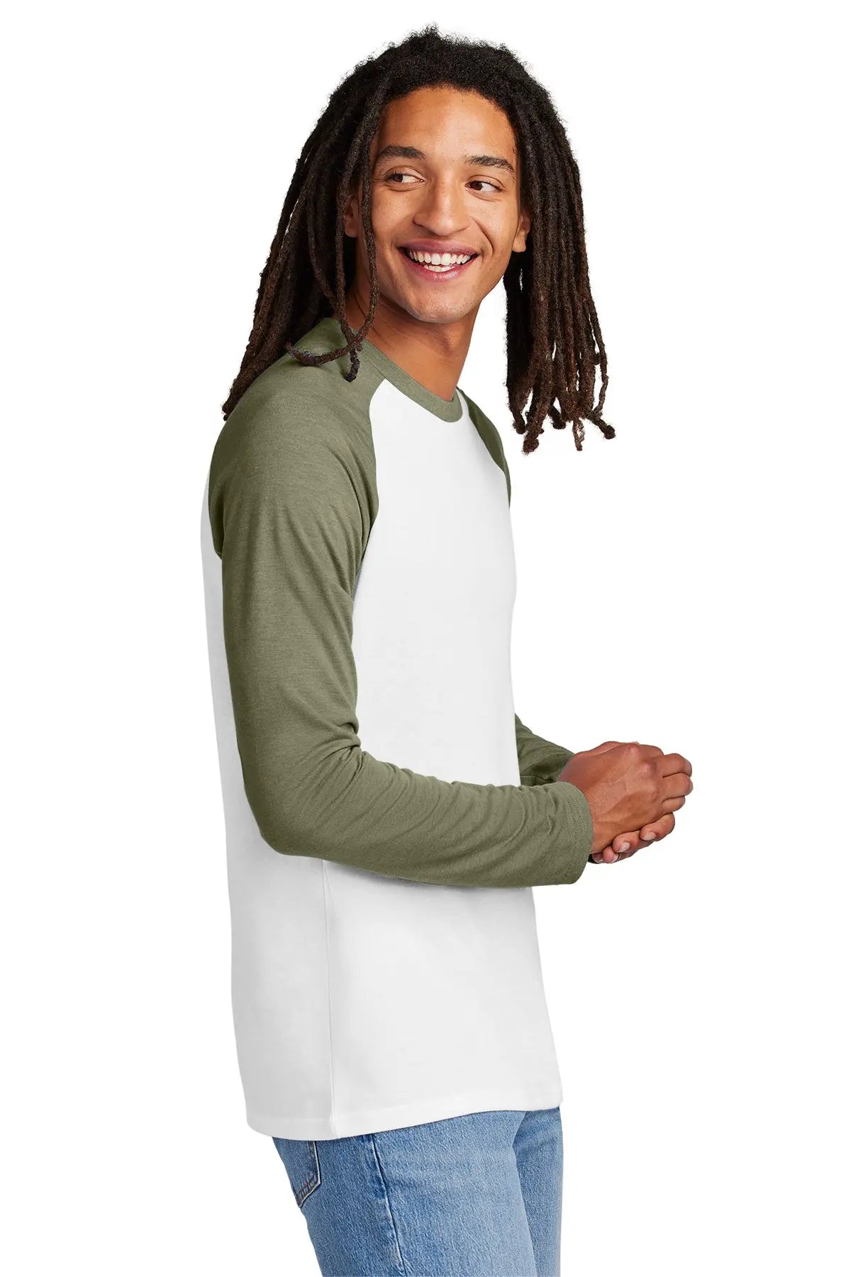 Allmade® Unisex Tri-Blend Long Sleeve Colorblock Raglan #AL6009
