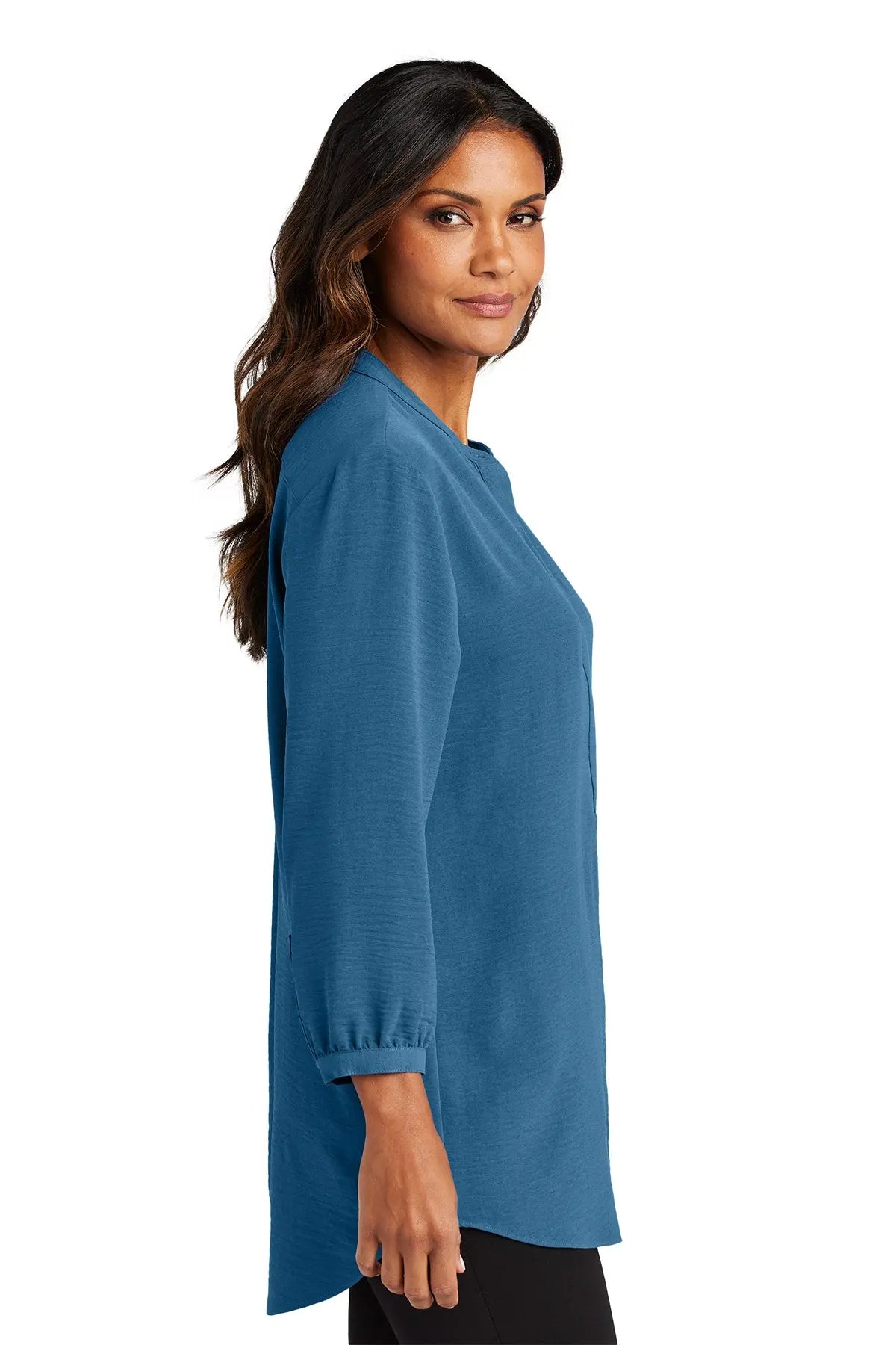 Port Authority® Women's 3/4-Sleeve Textured Crepe Tunic #LW713
