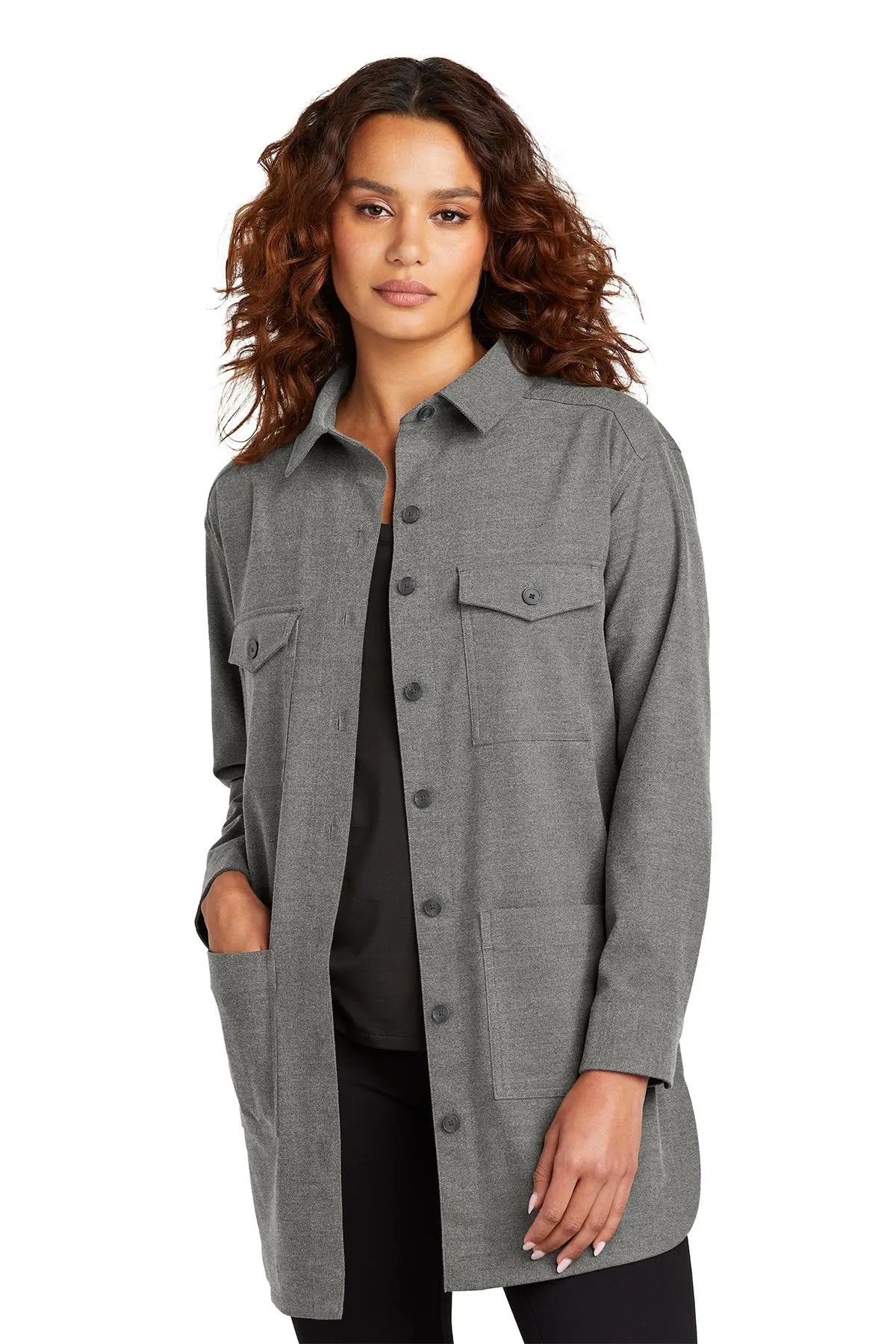 Mercer+Mettle® Women’s Long Sleeve Twill Overshirt #MM2021