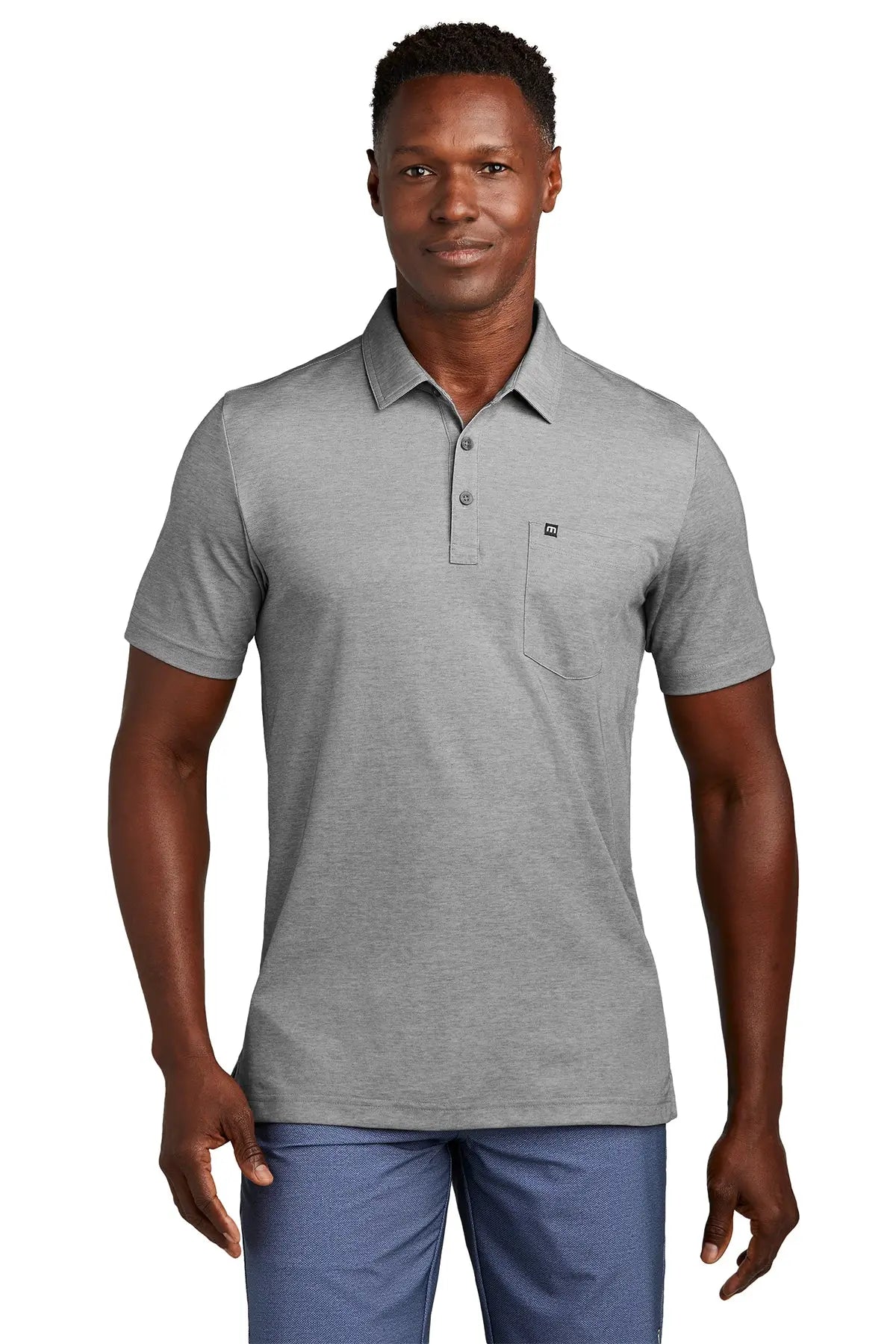 TravisMathew Oceanside Heather Pocket Polo #TM1MY404Game Over Merch