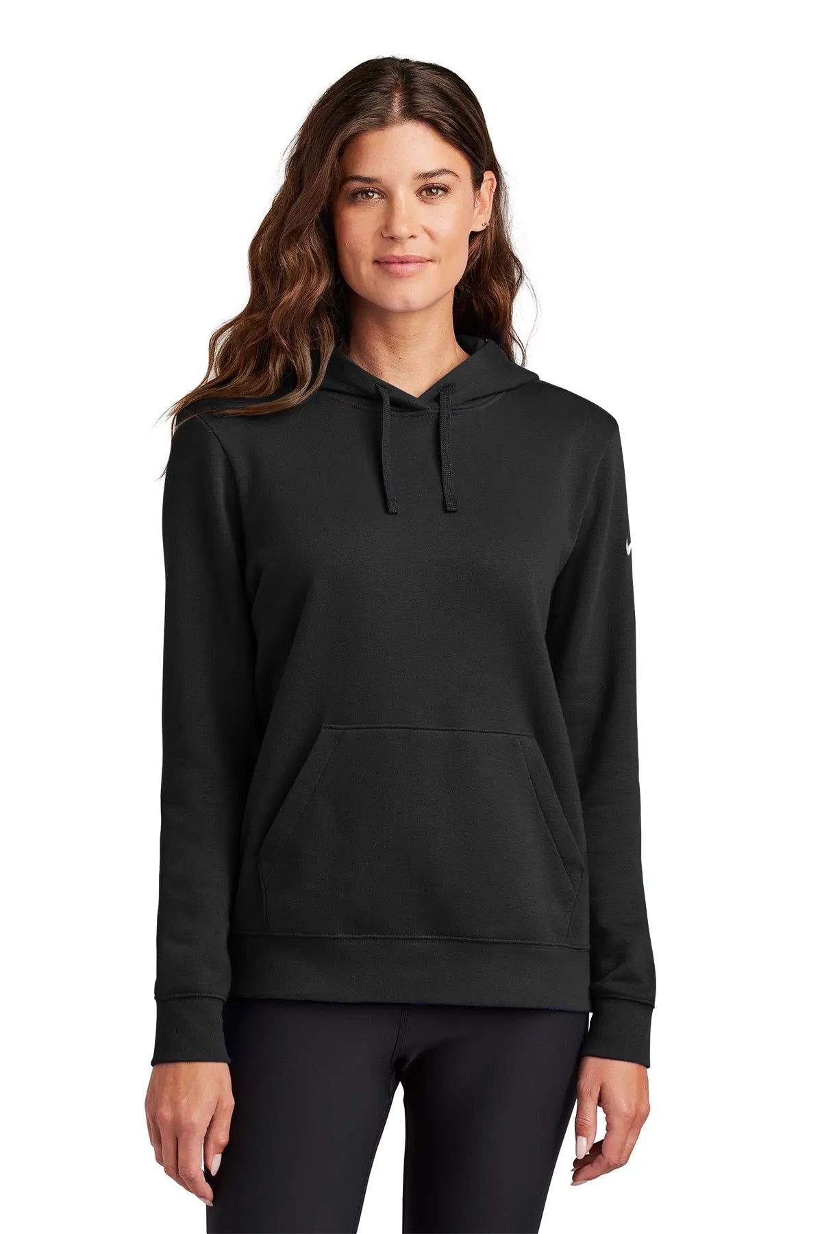 Nike Women's Club Fleece Sleeve Swoosh Pullover Hoodie #NKFD9889