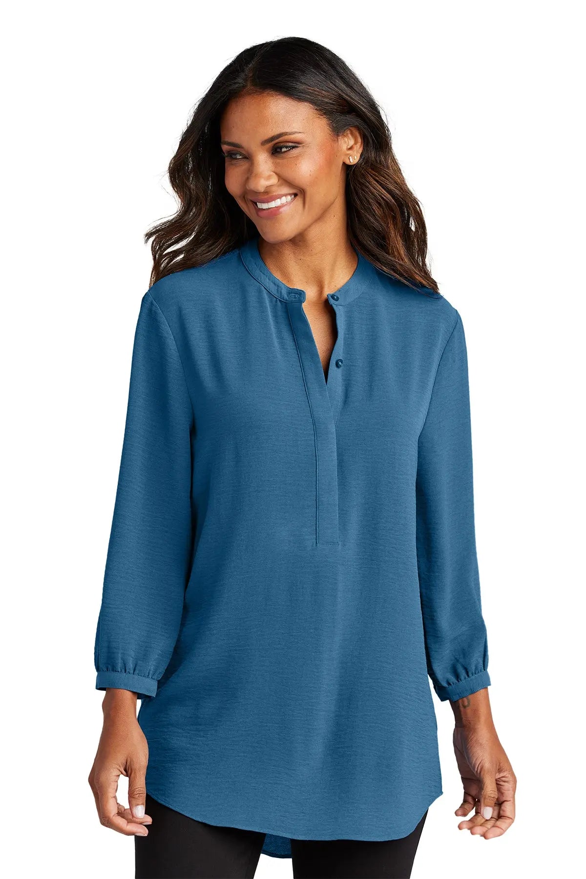 Port Authority® Women's 3/4-Sleeve Textured Crepe Tunic #LW713
