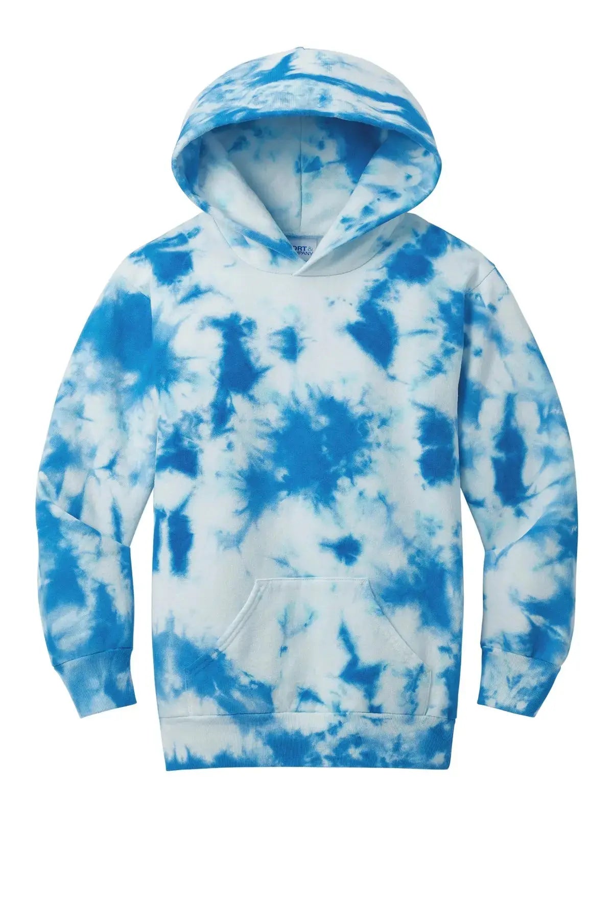 Port & Co™ Youth Crystal Tie-Dye Pullover Hoodie #PC144Y Game Over Merch
