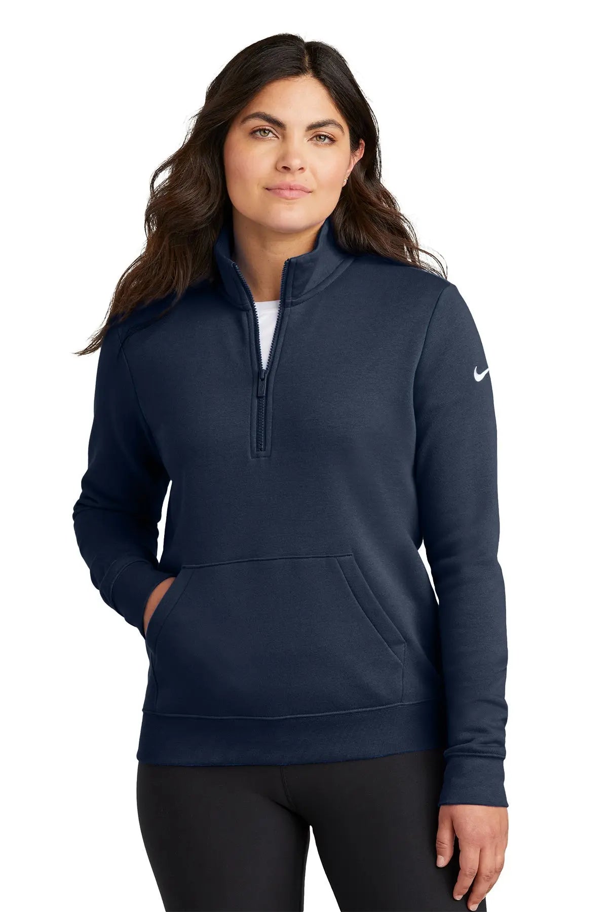 Nike Women's Club Fleece Sleeve Swoosh 1/2-Zip #NKDX6720 Game Over Merch