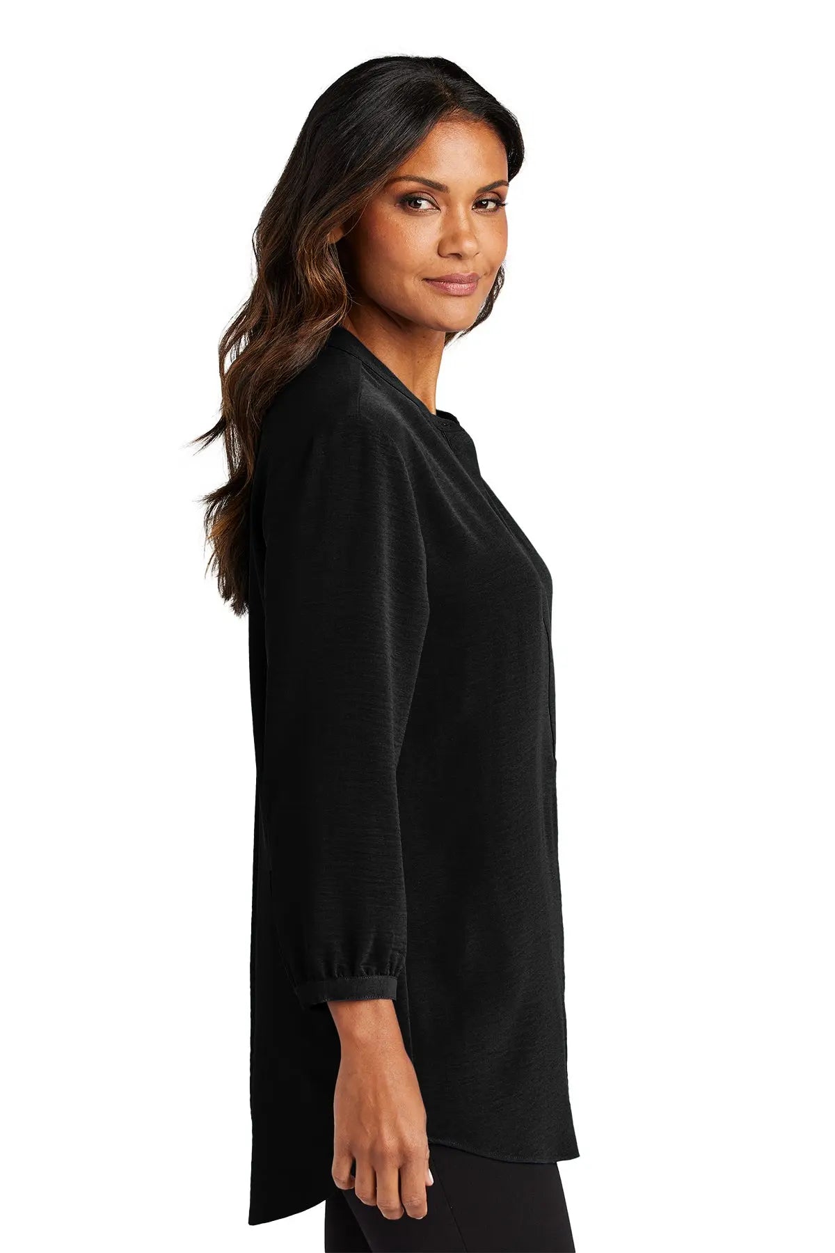 Port Authority® Women's 3/4-Sleeve Textured Crepe Tunic #LW713