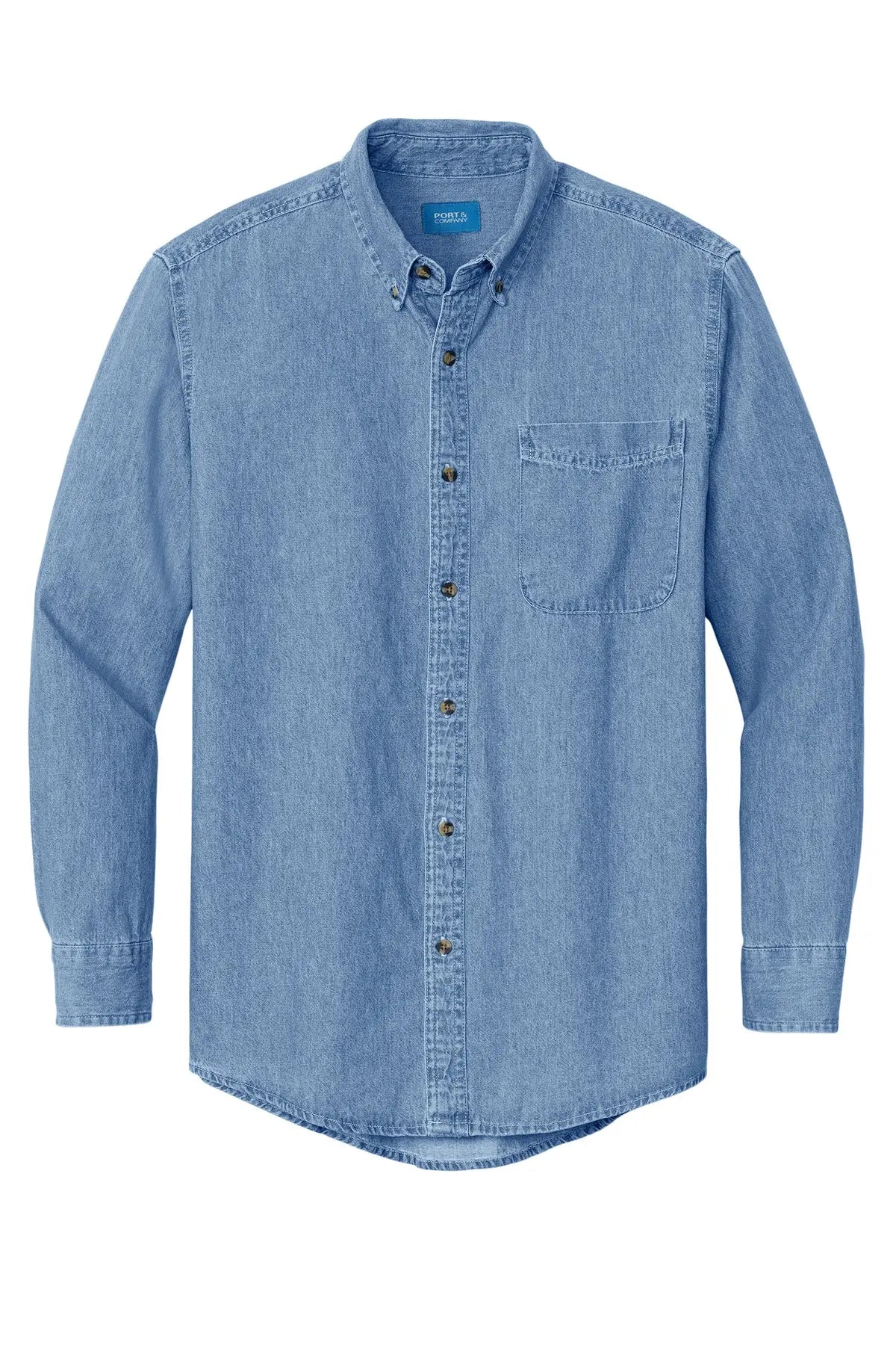 Port & Co™ Long Sleeve Value Denim Shirt #SP10