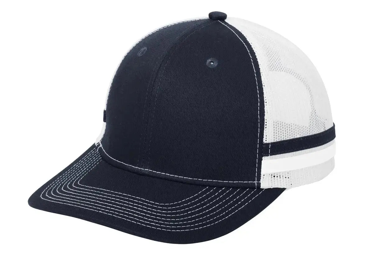 Port Authority ® Two-Stripe Snapback Trucker Cap #C113 Game Over Merch
