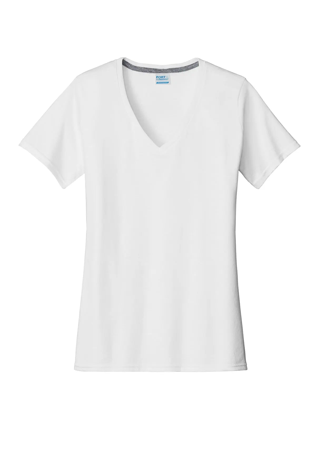 Port & Co™ Women's Performance Blend V-Neck Tee #LPC381V