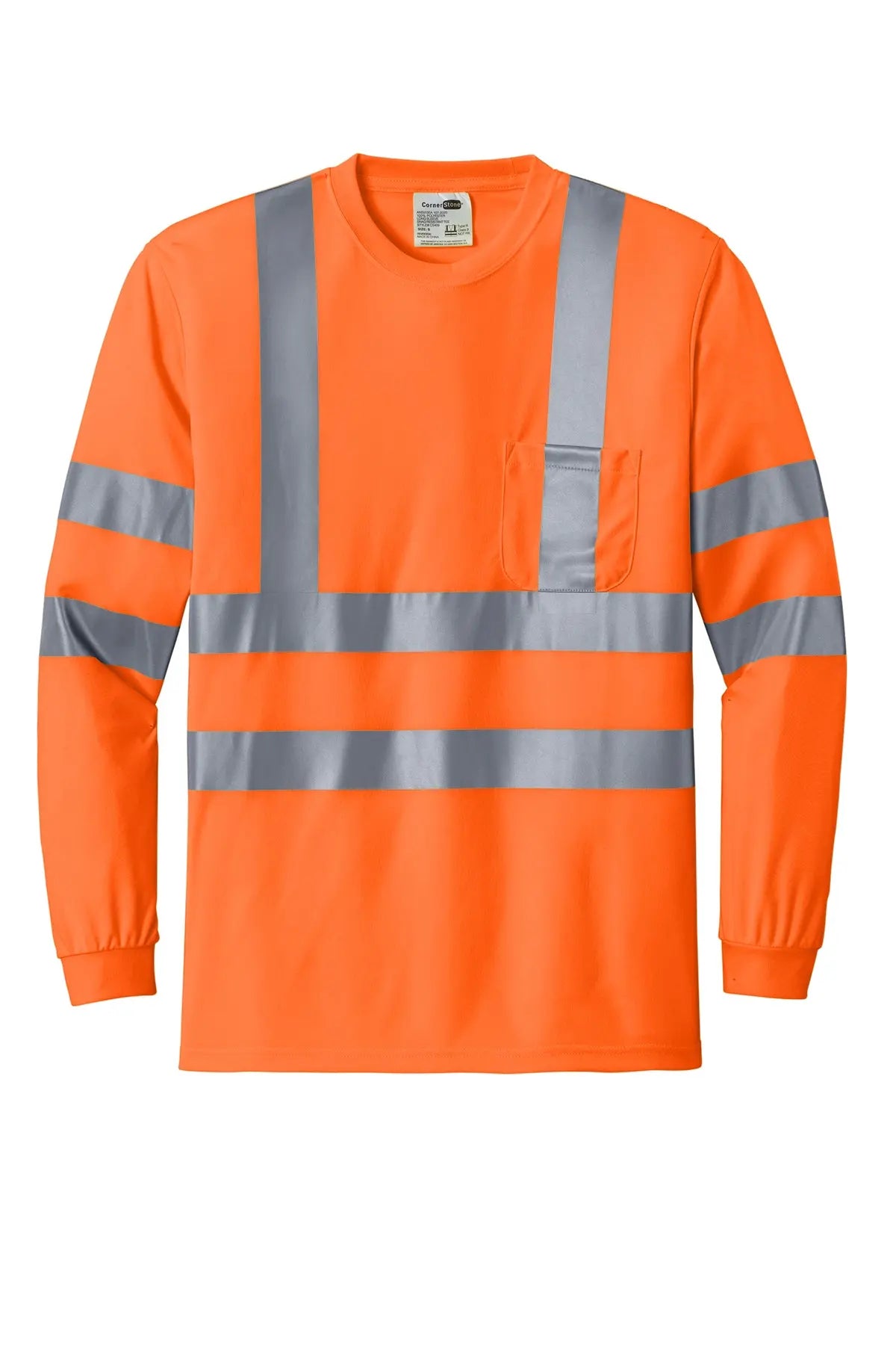 CornerStone® ANSI 107 Class 3 Long Sleeve Snag-Resistant Reflective T-Shirt #CS409 Game Over Merch