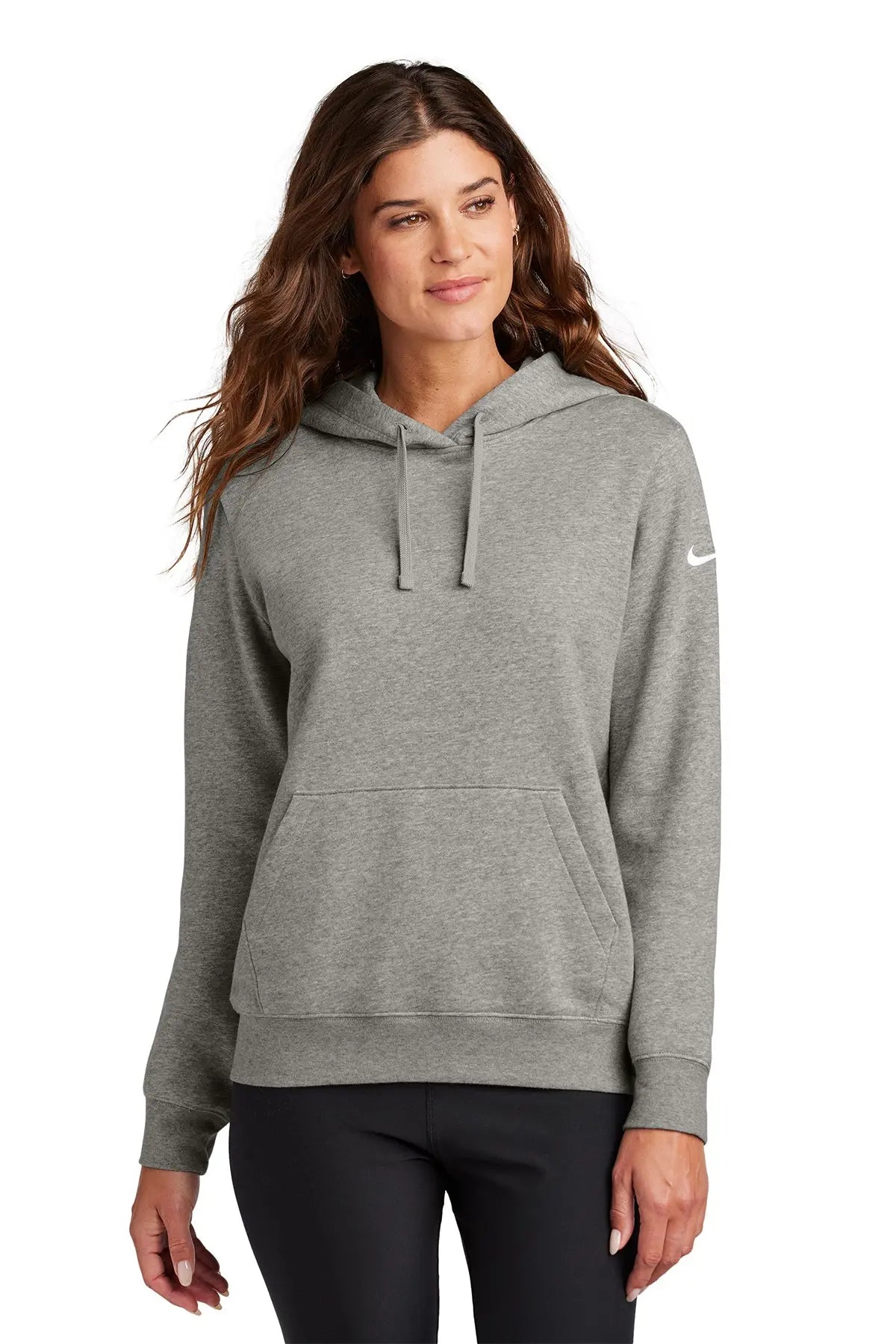 Nike Women's Club Fleece Sleeve Swoosh Pullover Hoodie #NKFD9889