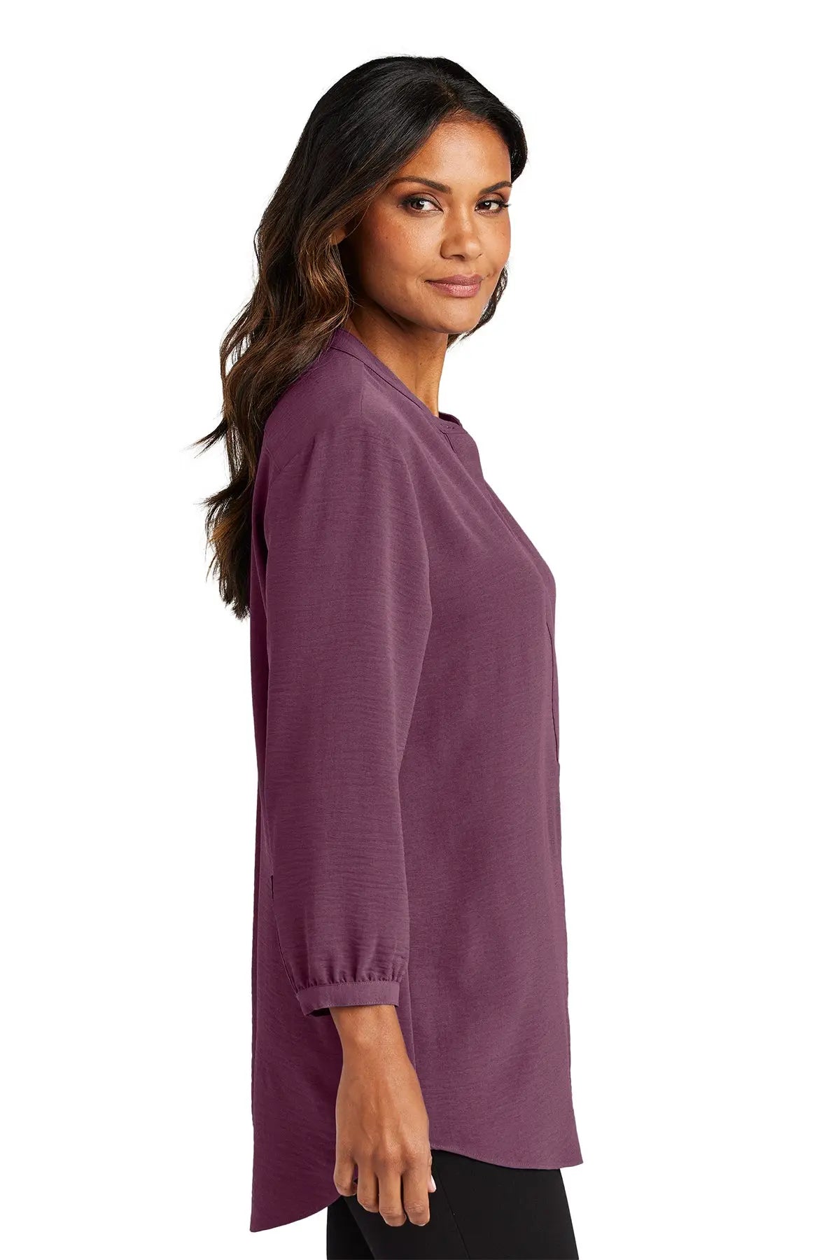 Port Authority® Women's 3/4-Sleeve Textured Crepe Tunic #LW713