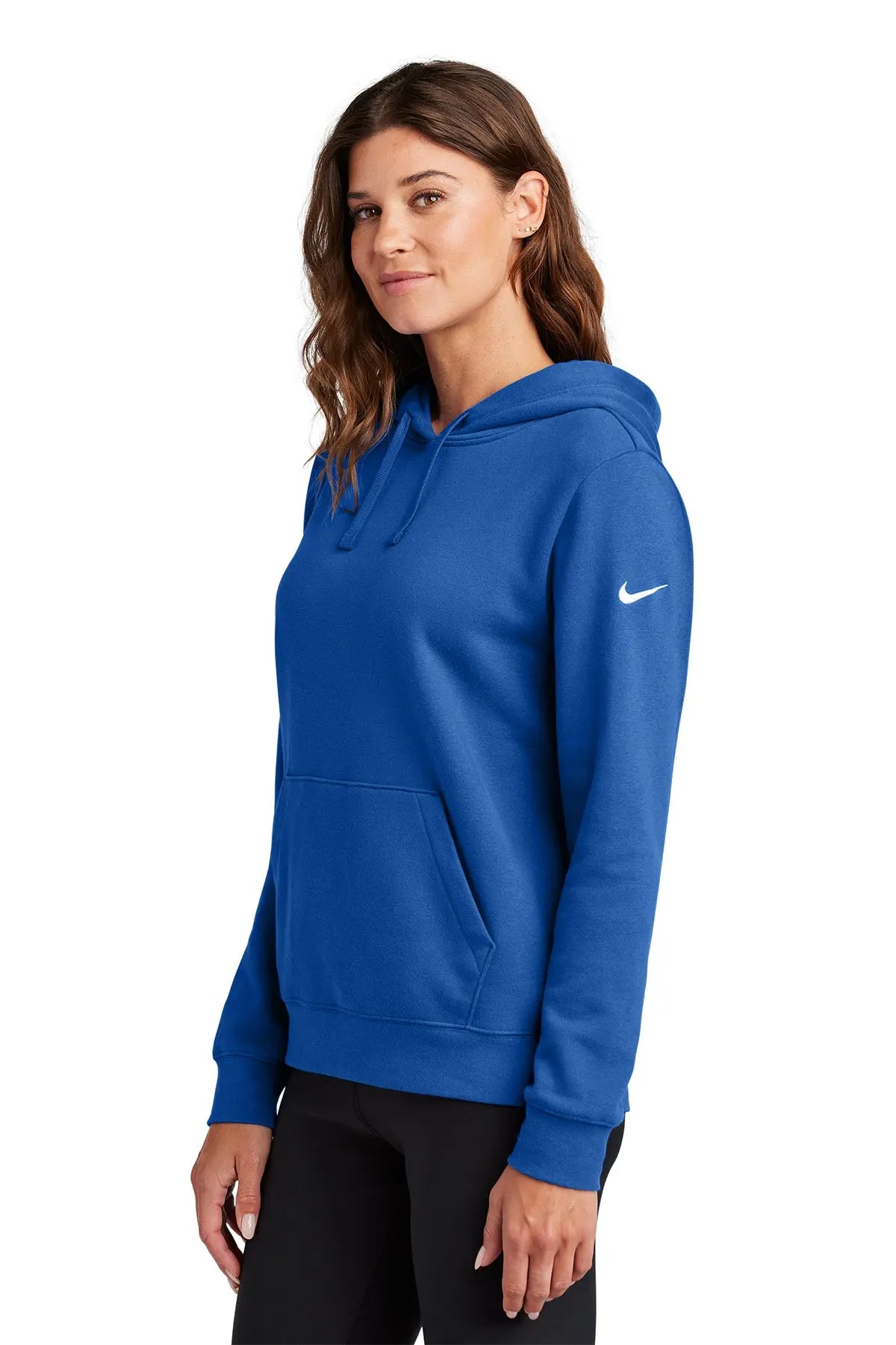Nike Women's Club Fleece Sleeve Swoosh Pullover Hoodie #NKFD9889