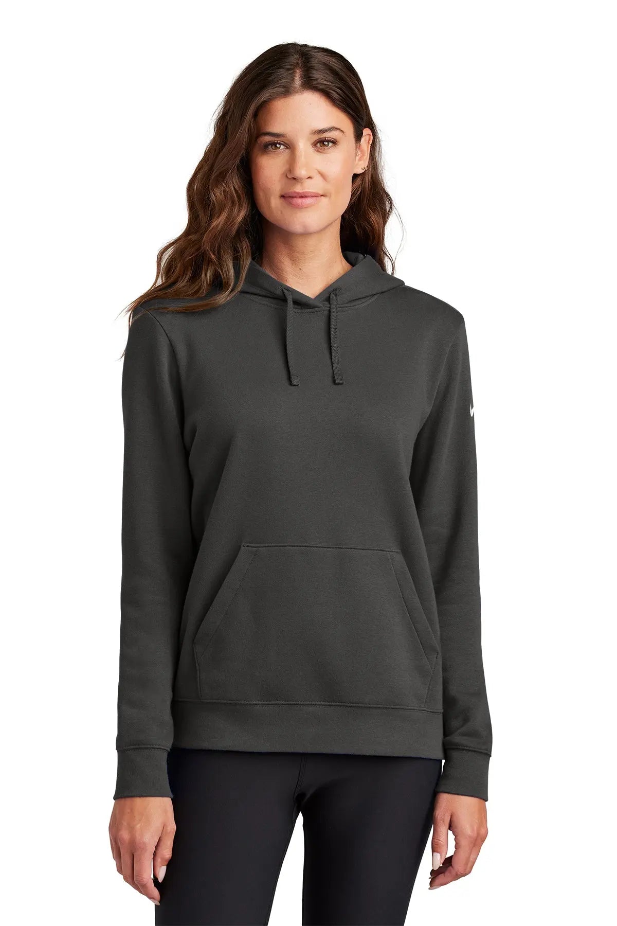 Nike Women's Club Fleece Sleeve Swoosh Pullover Hoodie #NKFD9889