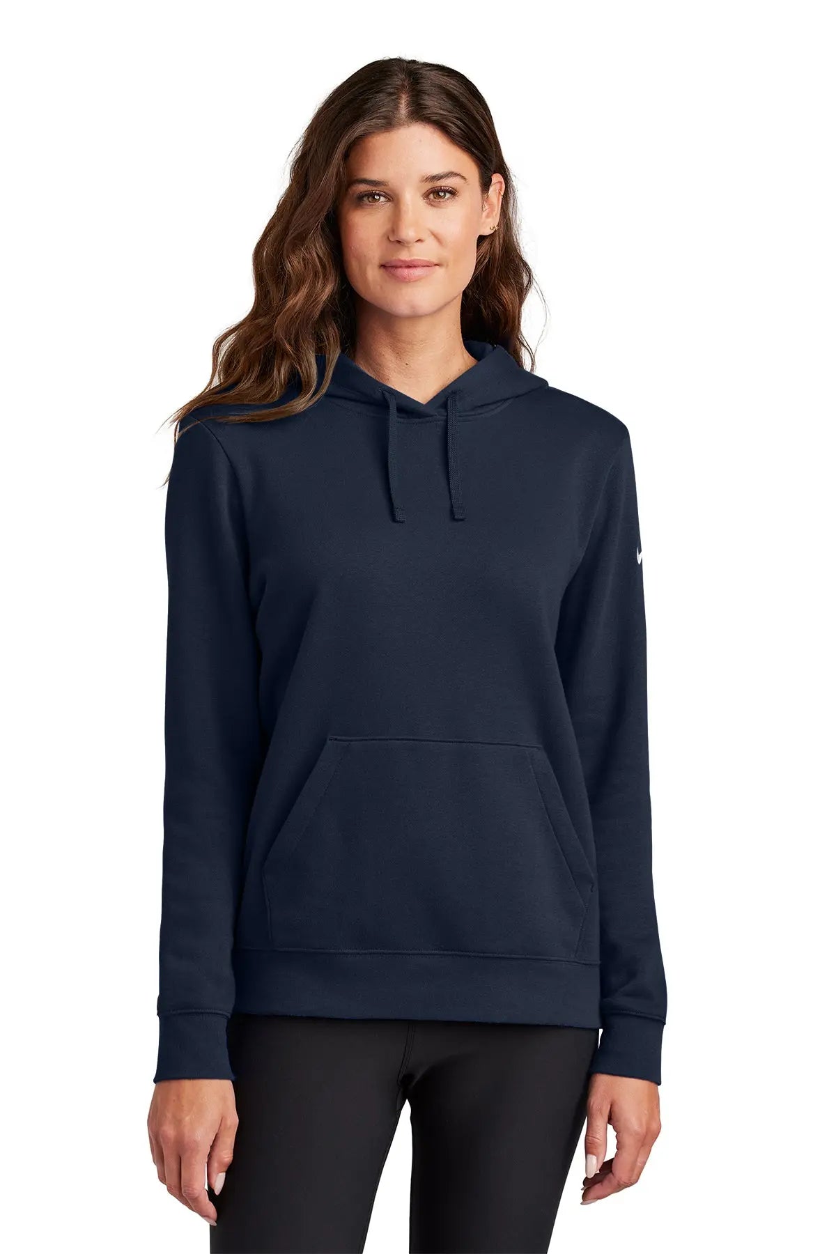 Nike Women's Club Fleece Sleeve Swoosh Pullover Hoodie #NKFD9889
