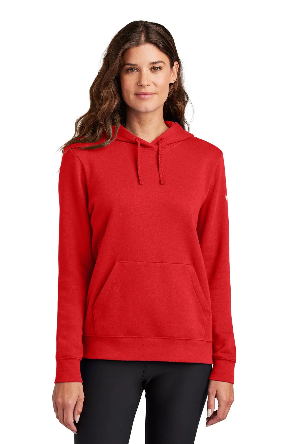 Nike Women's Club Fleece Sleeve Swoosh Pullover Hoodie #NKFD9889