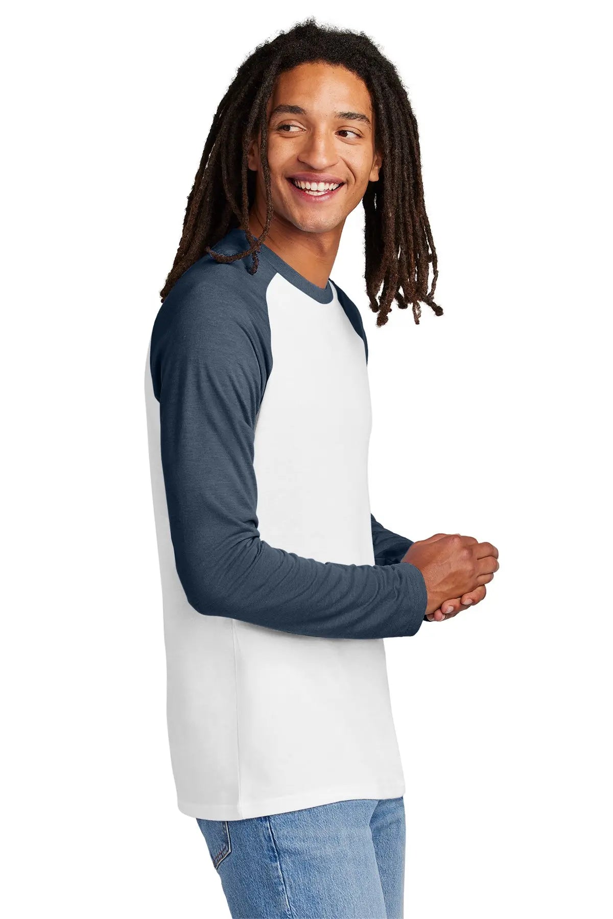 Allmade® Unisex Tri-Blend Long Sleeve Colorblock Raglan #AL6009