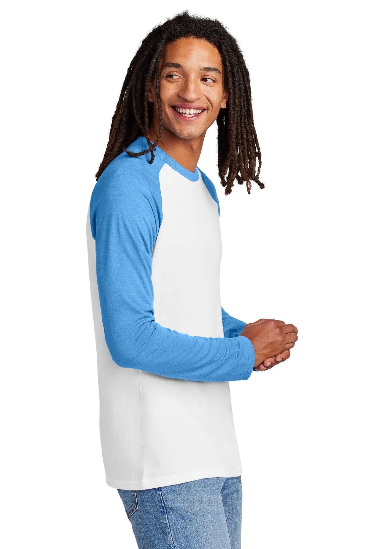 Allmade® Unisex Tri-Blend Long Sleeve Colorblock Raglan #AL6009