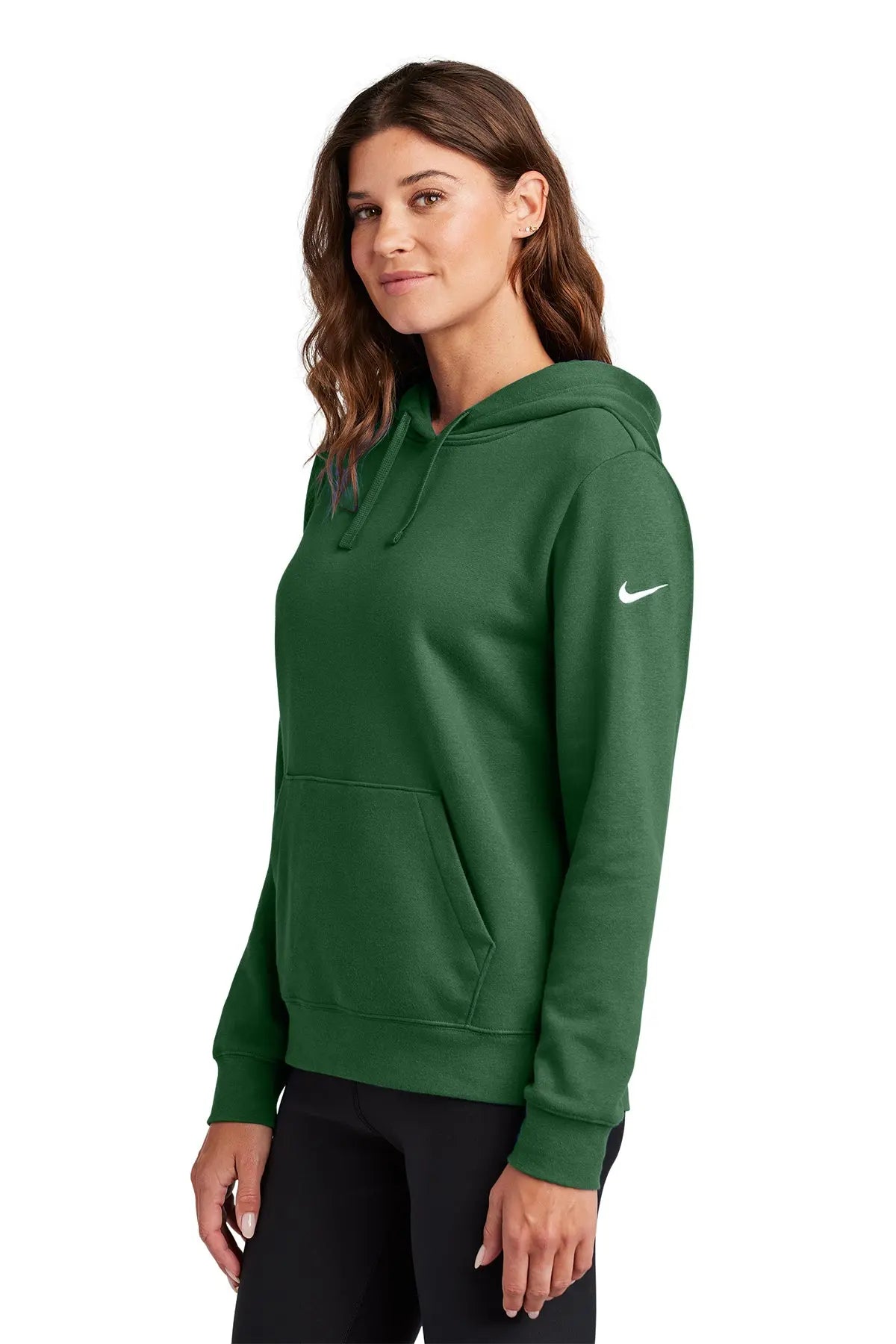 Nike Women's Club Fleece Sleeve Swoosh Pullover Hoodie #NKFD9889