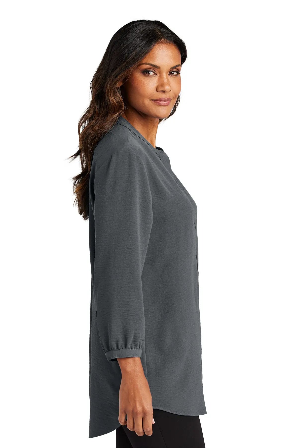 Port Authority® Women's 3/4-Sleeve Textured Crepe Tunic #LW713