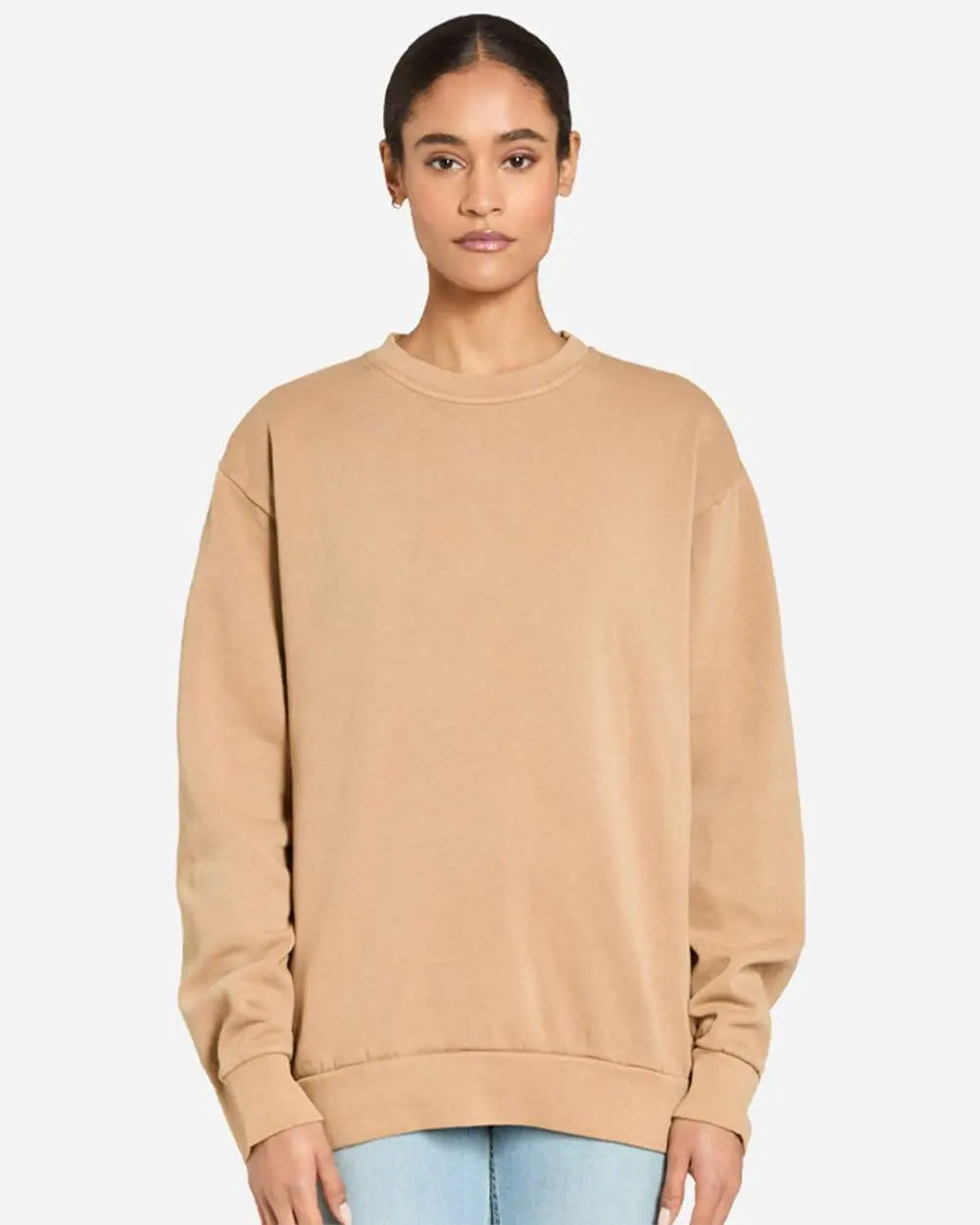 16 Lane Seven Urban Crewneck Sweatshirts - Pigment Burro