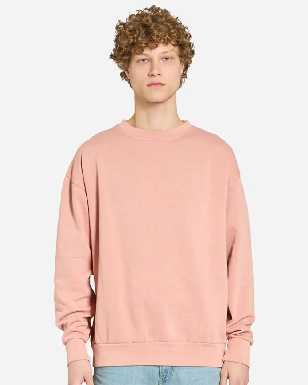 16 Lane Seven Urban Crewneck Sweatshirts - Pigment Salmon