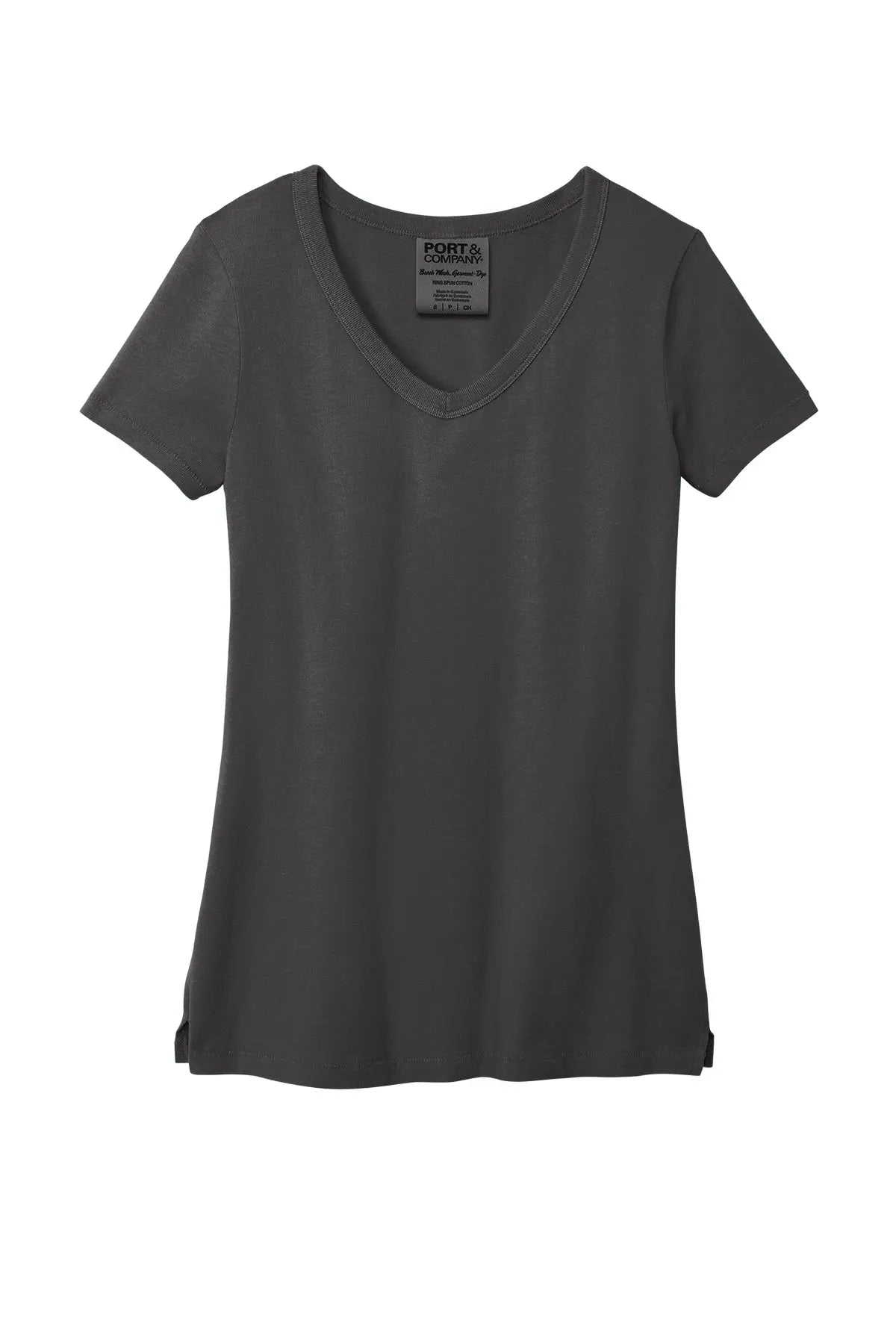 Port & Co™ Women's Beach Wash® Garment-Dyed V-Neck Tee #LPC099V