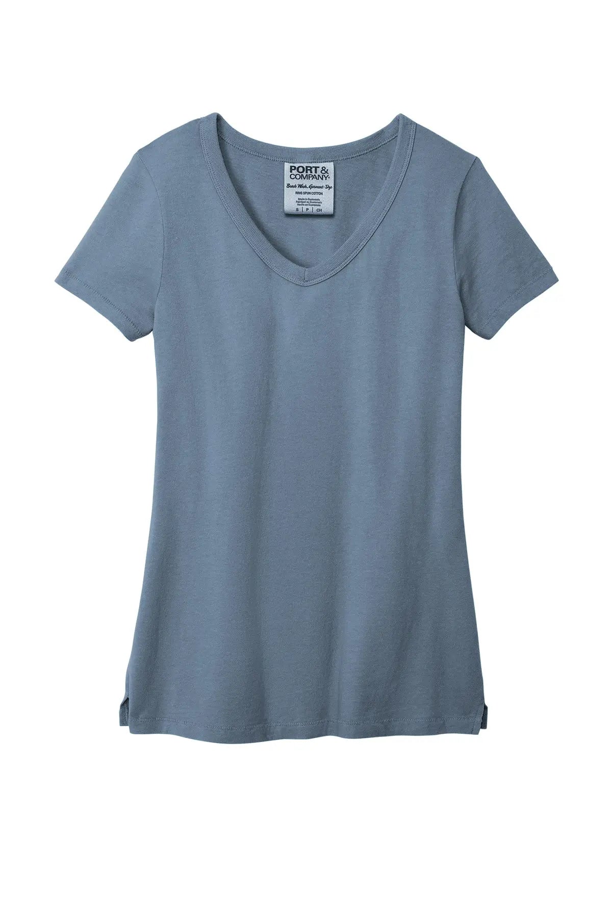 Port & Co™ Women's Beach Wash® Garment-Dyed V-Neck Tee #LPC099V