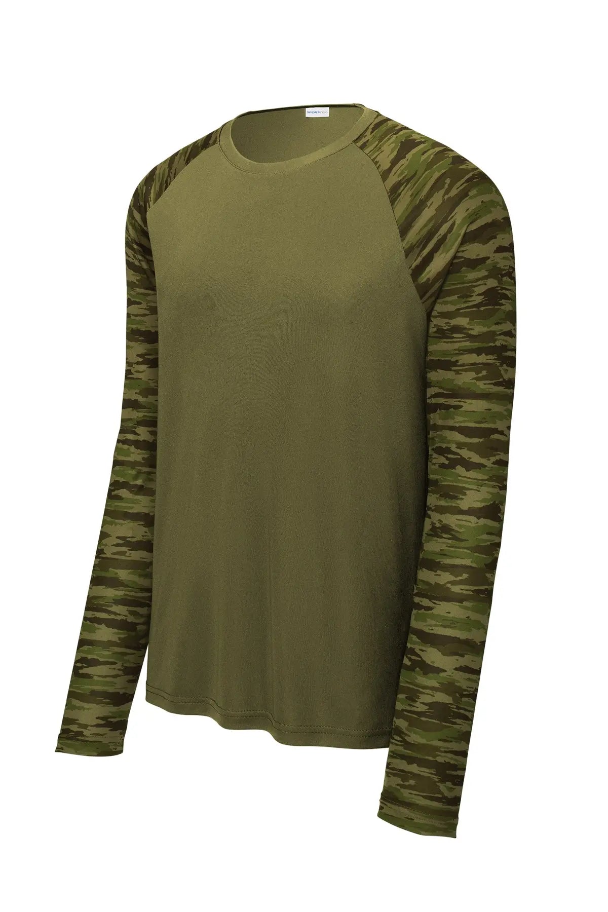 Sport-Tek® Drift Camo Colorblock Long Sleeve Tee #ST376LS