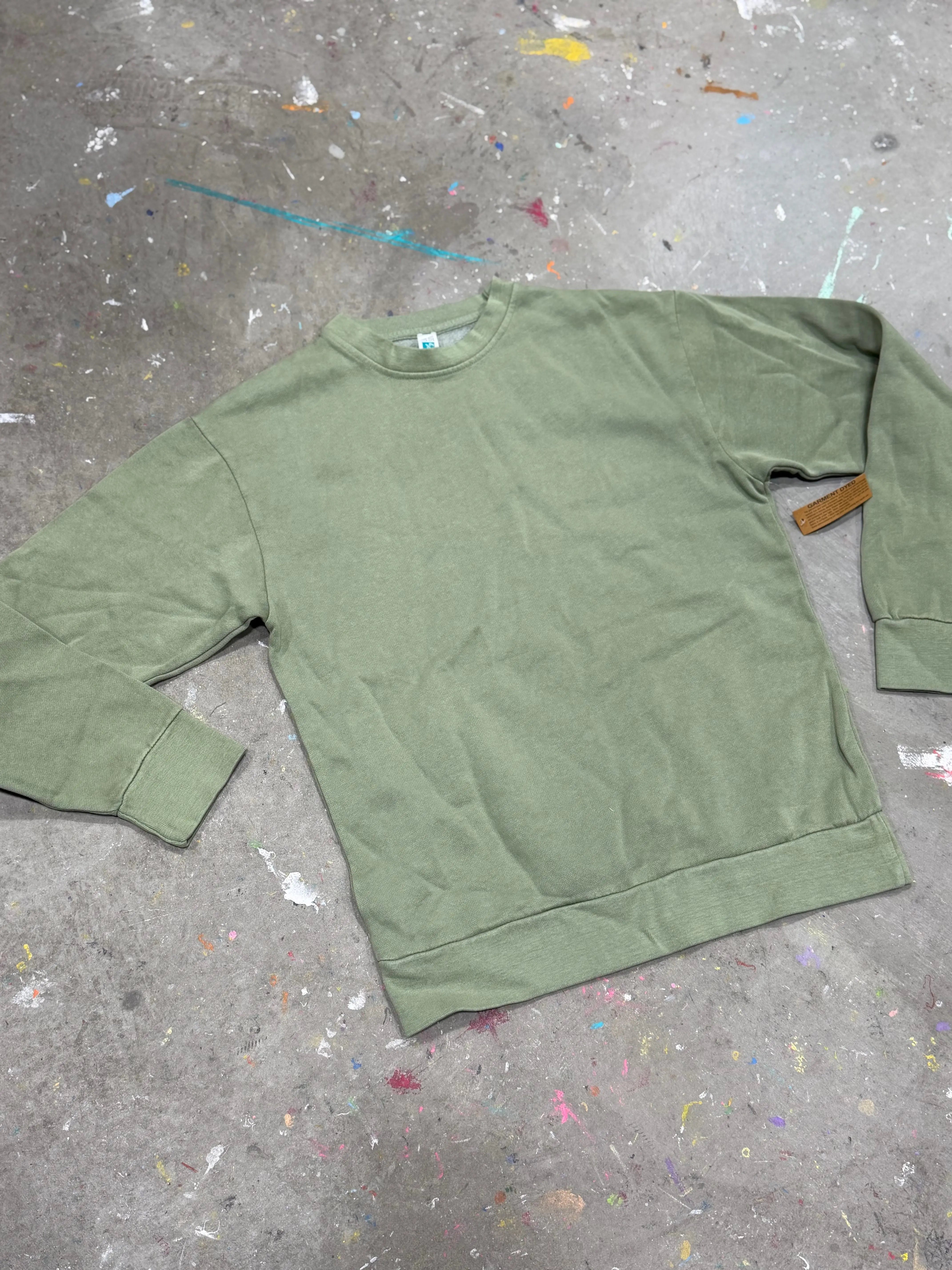 16 Lane Seven Urban Crewneck Sweatshirts - Oil Green