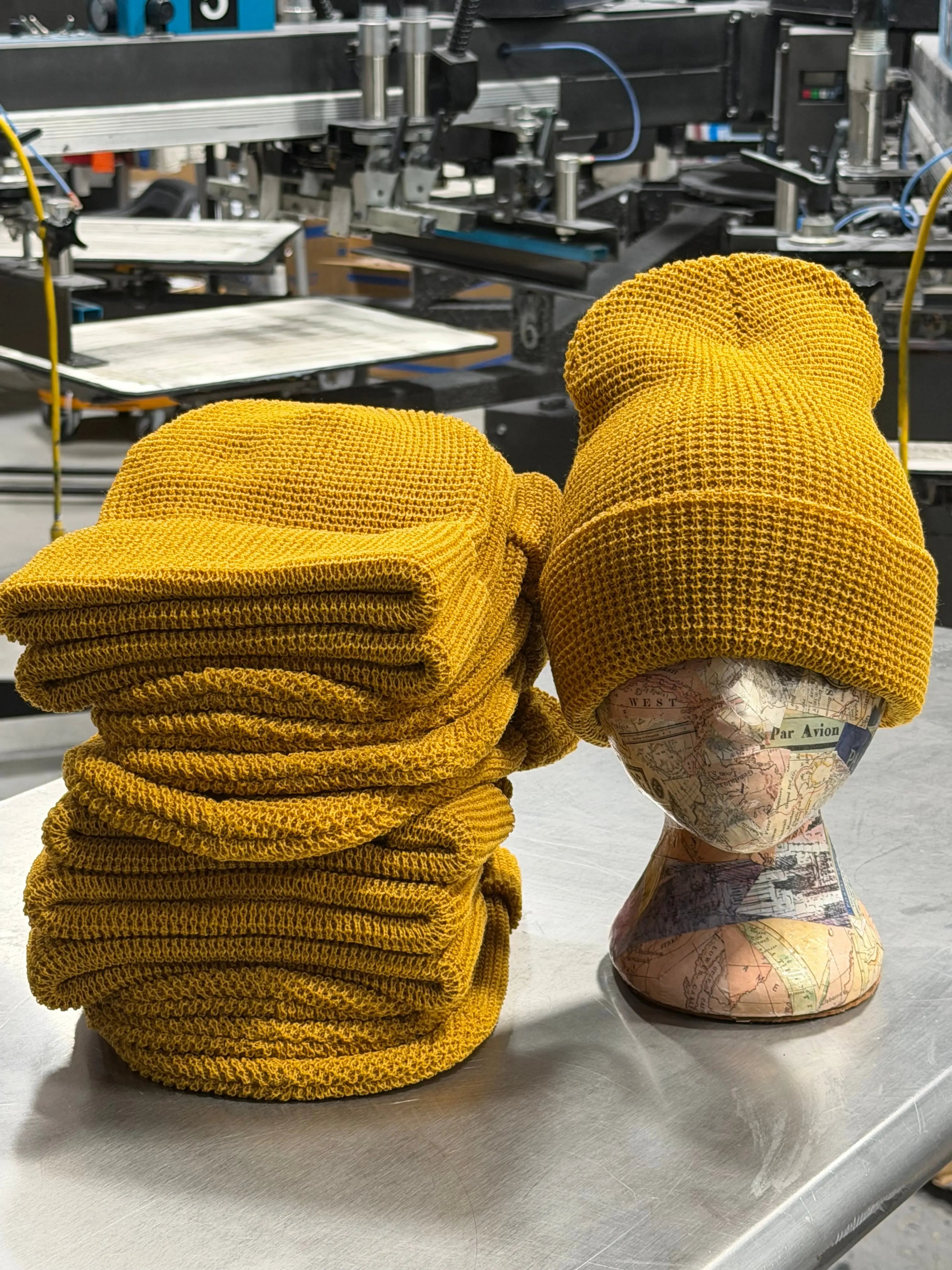 12 Richardson Waffle Knit Beanies with Cuff - Camel
