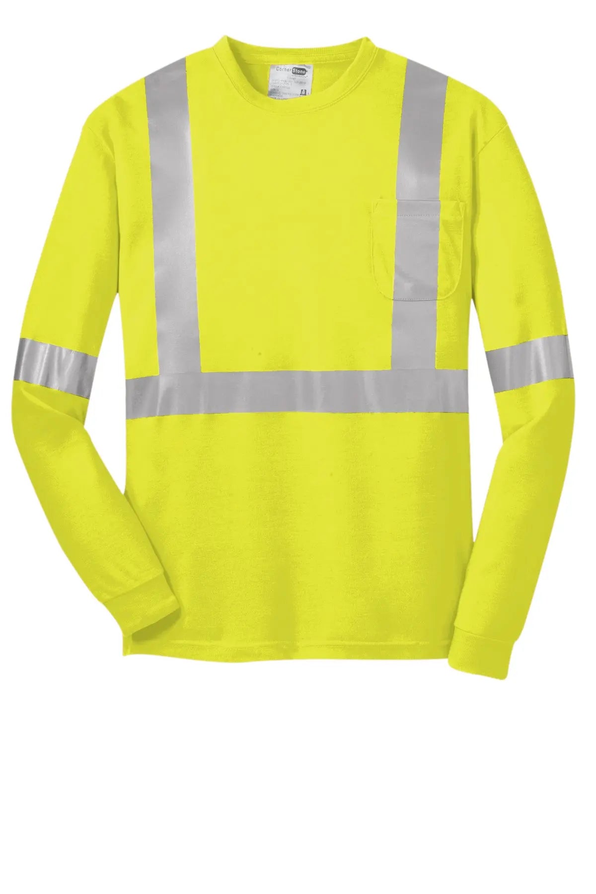 CornerStone® ANSI 107 Class 2 Long Sleeve Safety T-Shirt #CS401LS