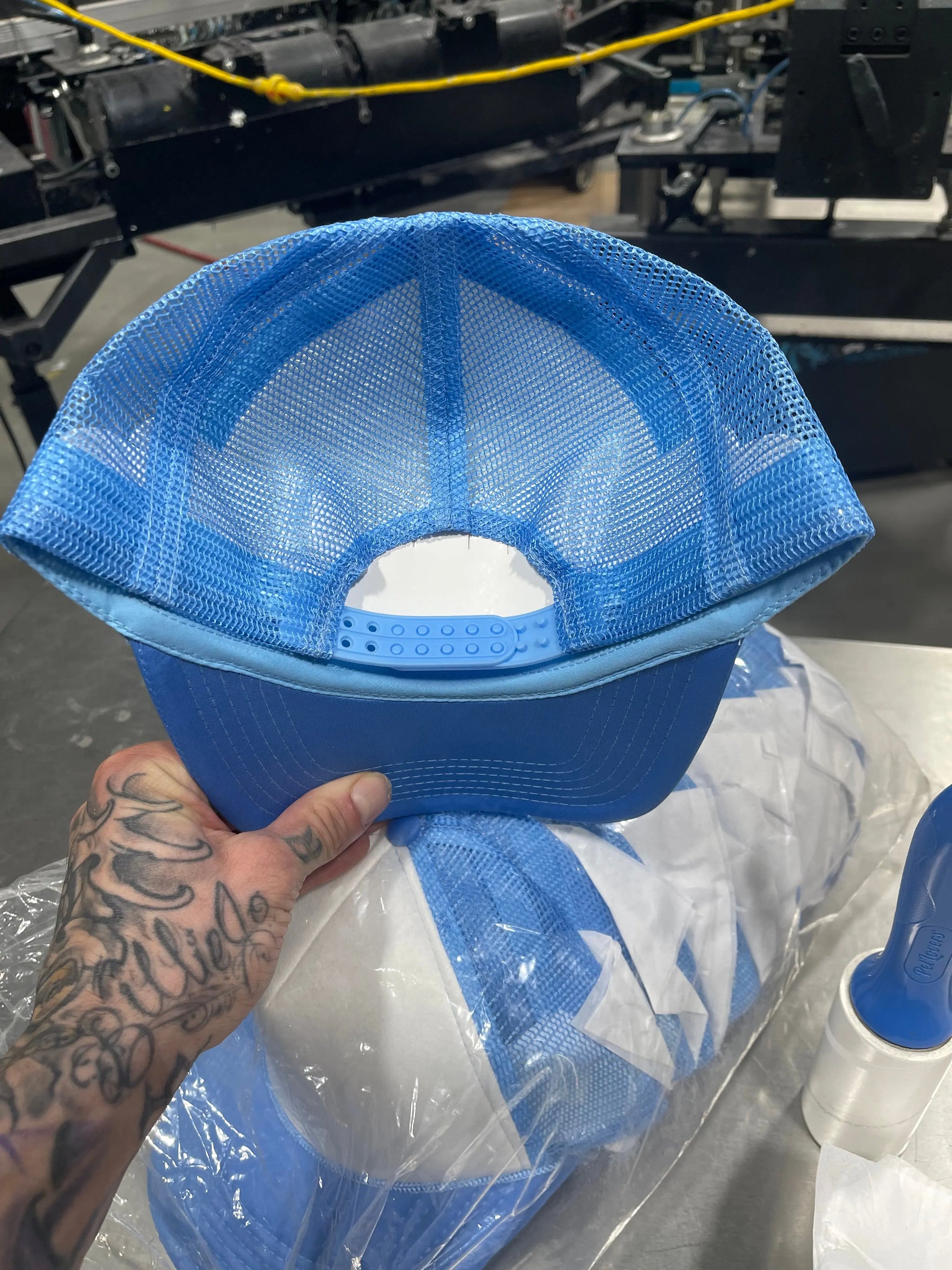 14 White/Blue Foam Front Trucker CapsGame Over Merch