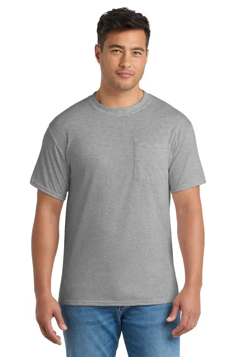 Port & Co™ Tall Core Blend Pocket Tee #PC55PT