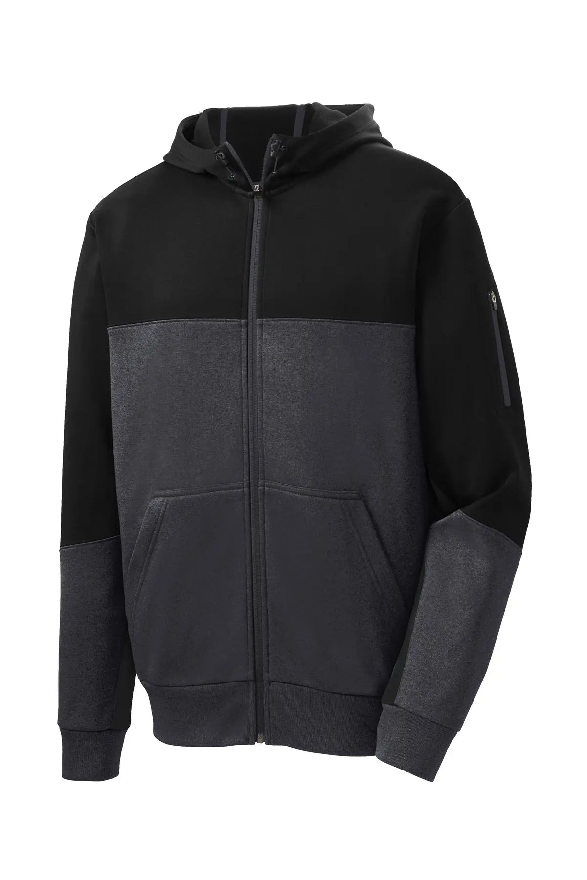 Sport-Tek® Tech Fleece Colorblock Full-Zip Hooded Jacket #ST245