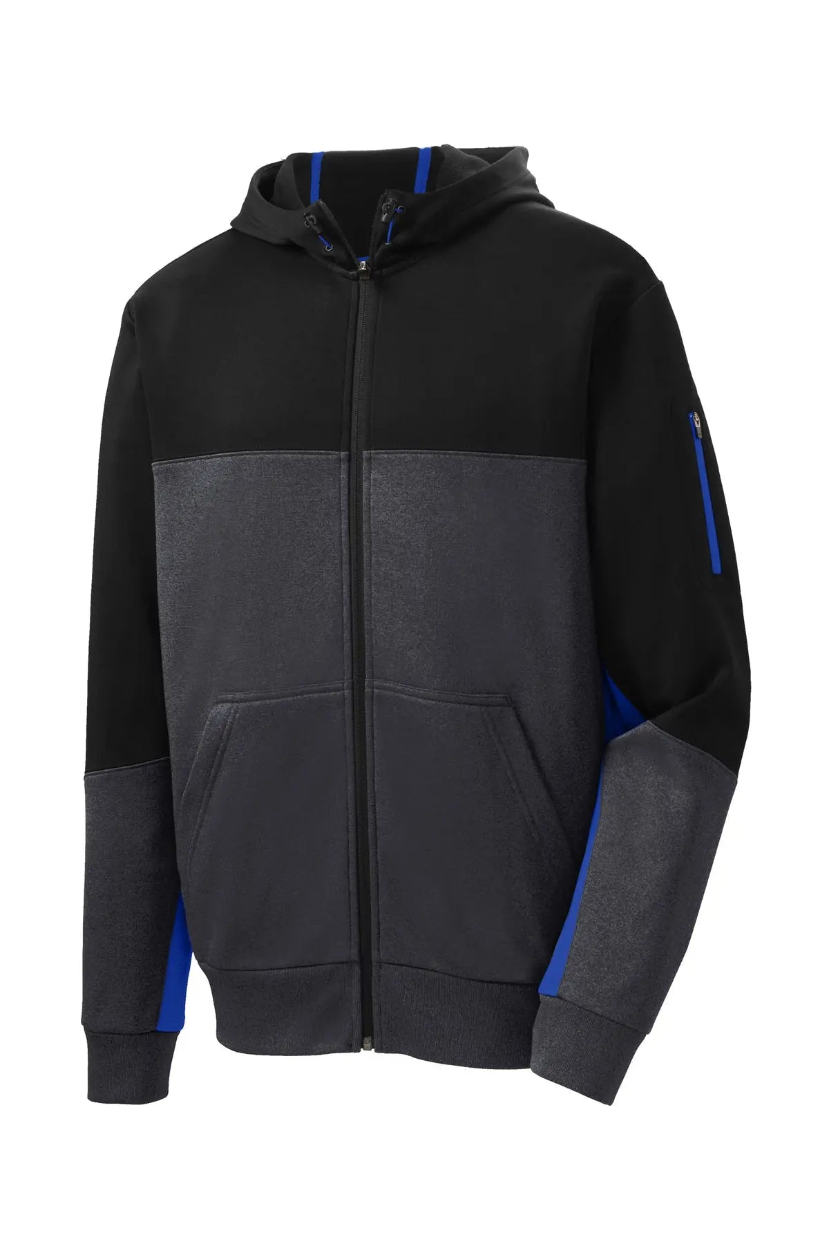 Sport-Tek® Tech Fleece Colorblock Full-Zip Hooded Jacket #ST245