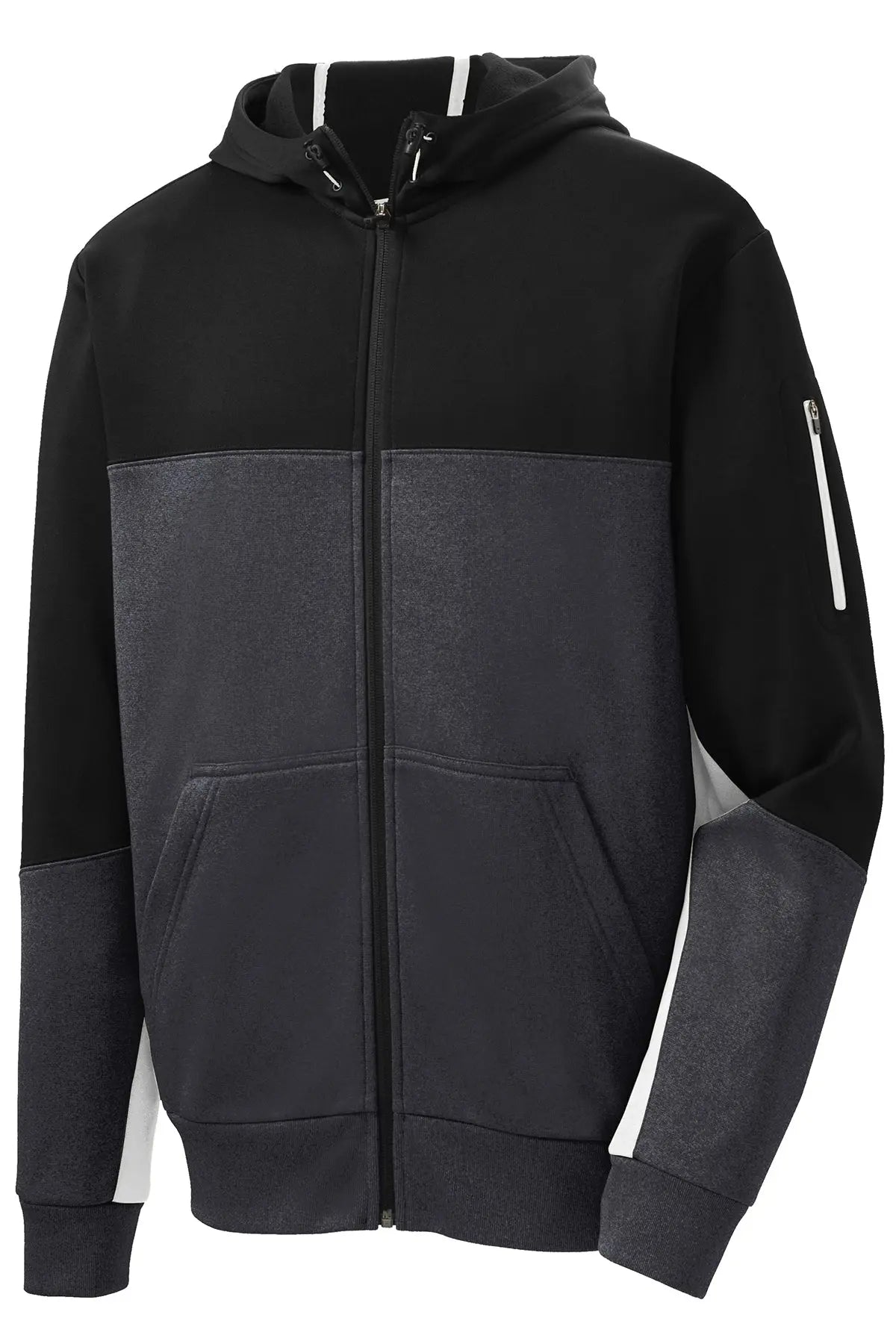 Sport-Tek® Tech Fleece Colorblock Full-Zip Hooded Jacket #ST245